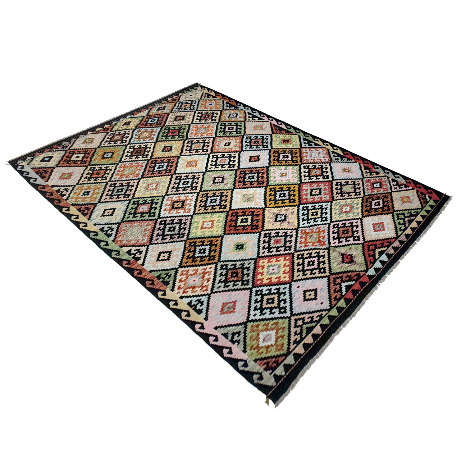Handmade Vegetable Kelim 6' 6" x 10' 0" (ft) - No. R38624