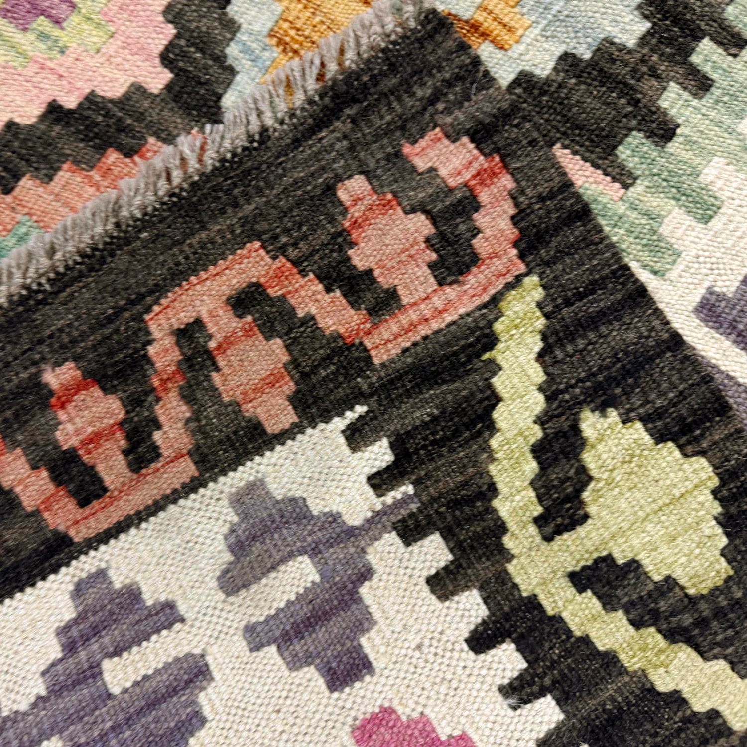 Handmade Vegetable Kilim 6' 8" x 9' 7" (ft) - No. R38626