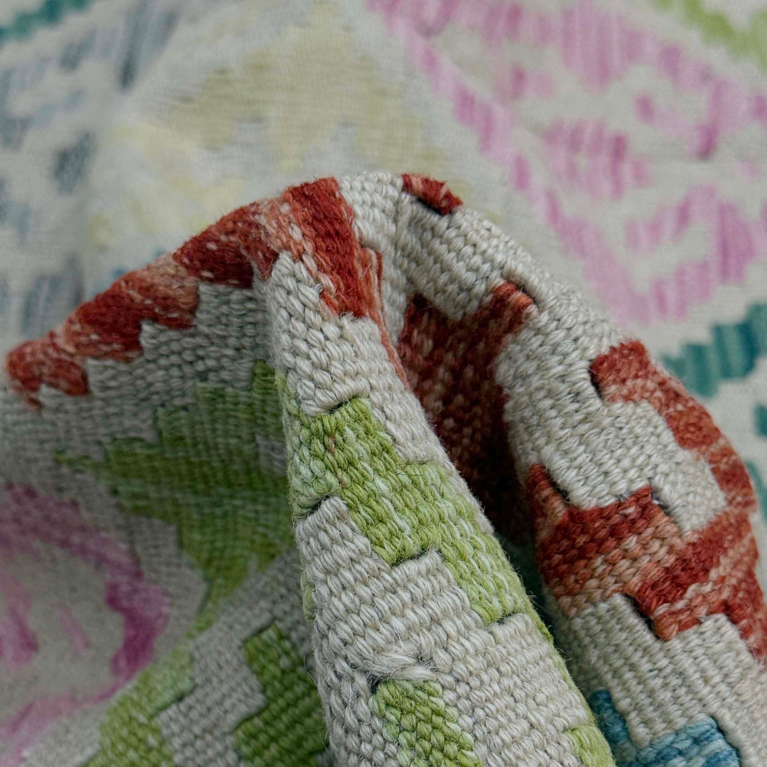Handmade Vegetable Kelim 6' 7" x 9' 6" (ft) - No. R38629