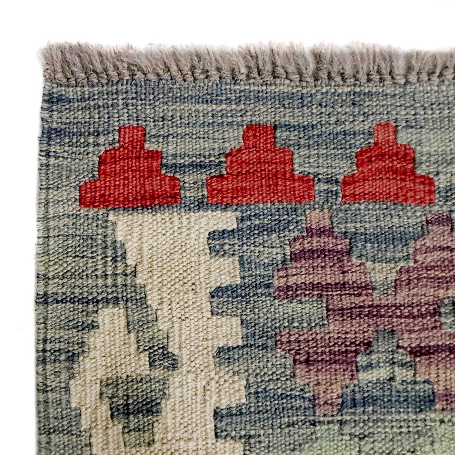 Handmade Vegetable Kilim 6' 7" x 9' 6" (ft) - No. R38630