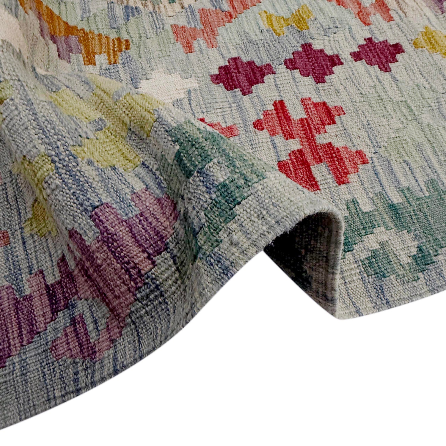 Handmade Vegetable Kilim 6' 7" x 9' 6" (ft) - No. R38630