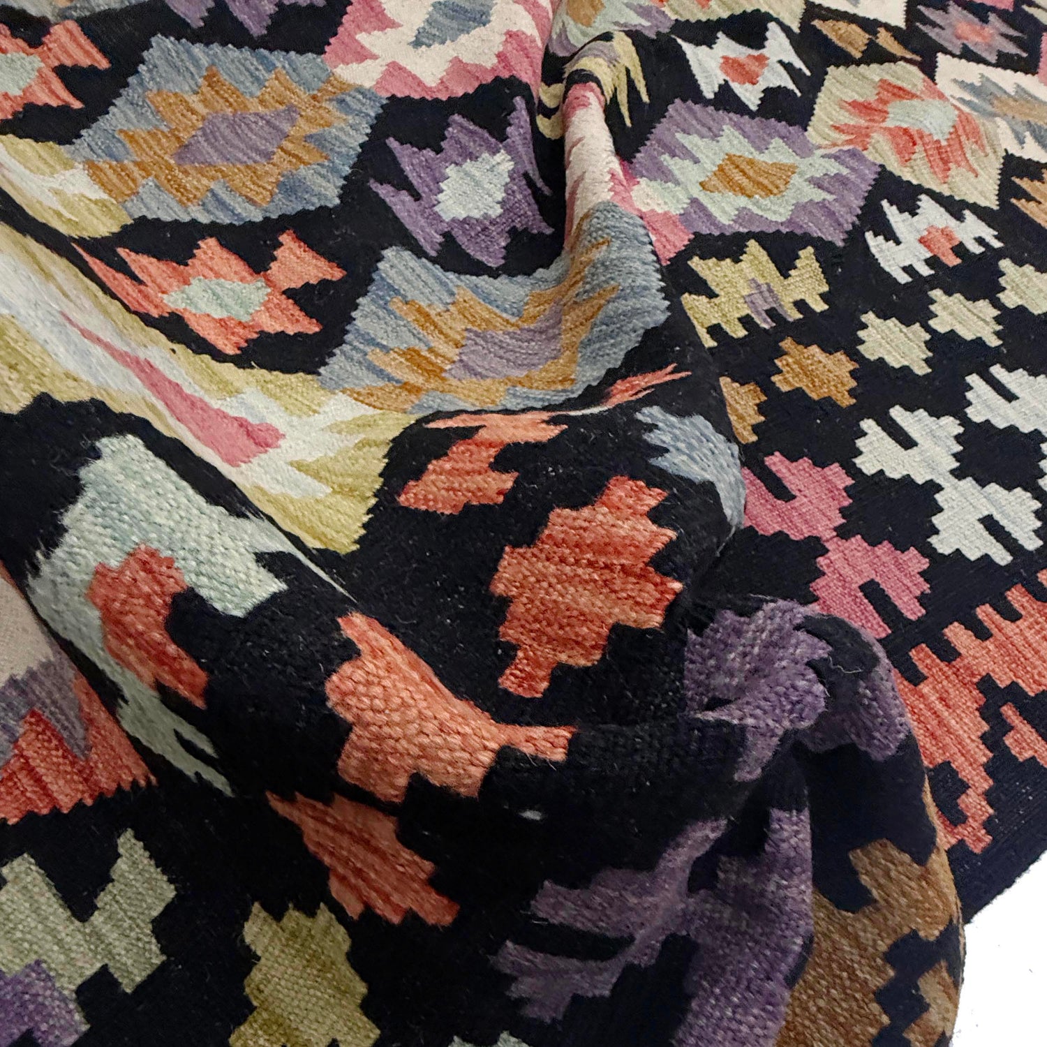 Handmade Vegetable Kelim 6' 6" x 9' 9" (ft) - No. R38631