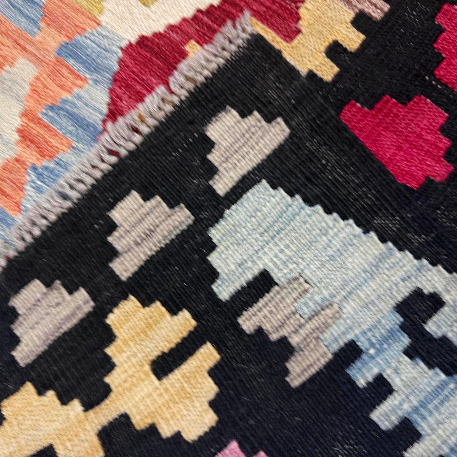 Handmade Vegetable Kilim 6' 7" x 9' 9" (ft) - No. R38632