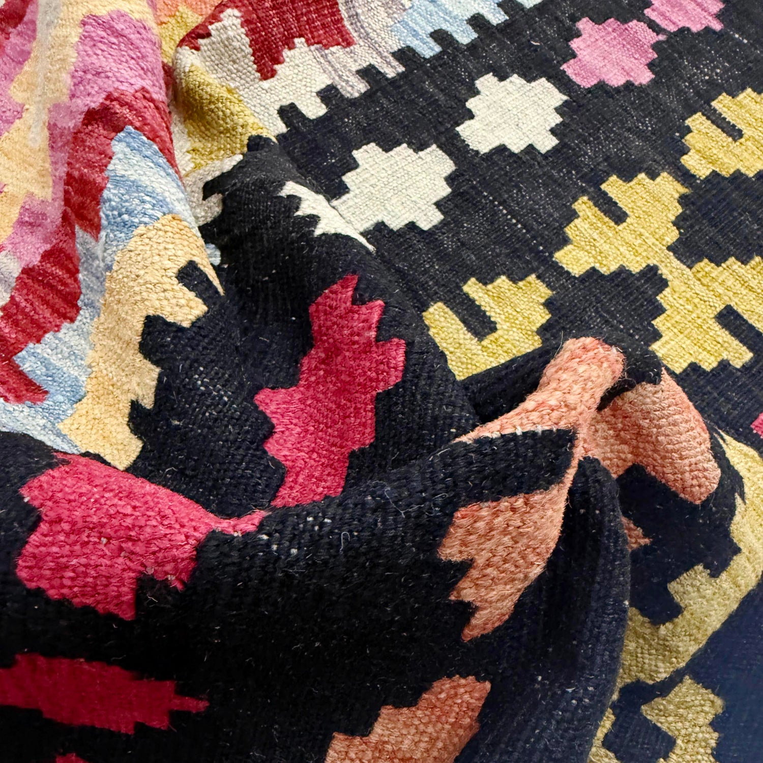 Handmade Vegetable Kilim 6' 7" x 9' 9" (ft) - No. R38632