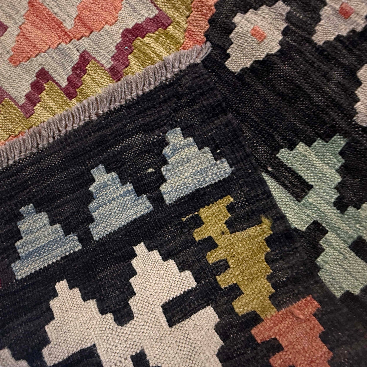 Handmade Vegetable Kilim 6' 7" x 9' 10" (ft) - No. R38634