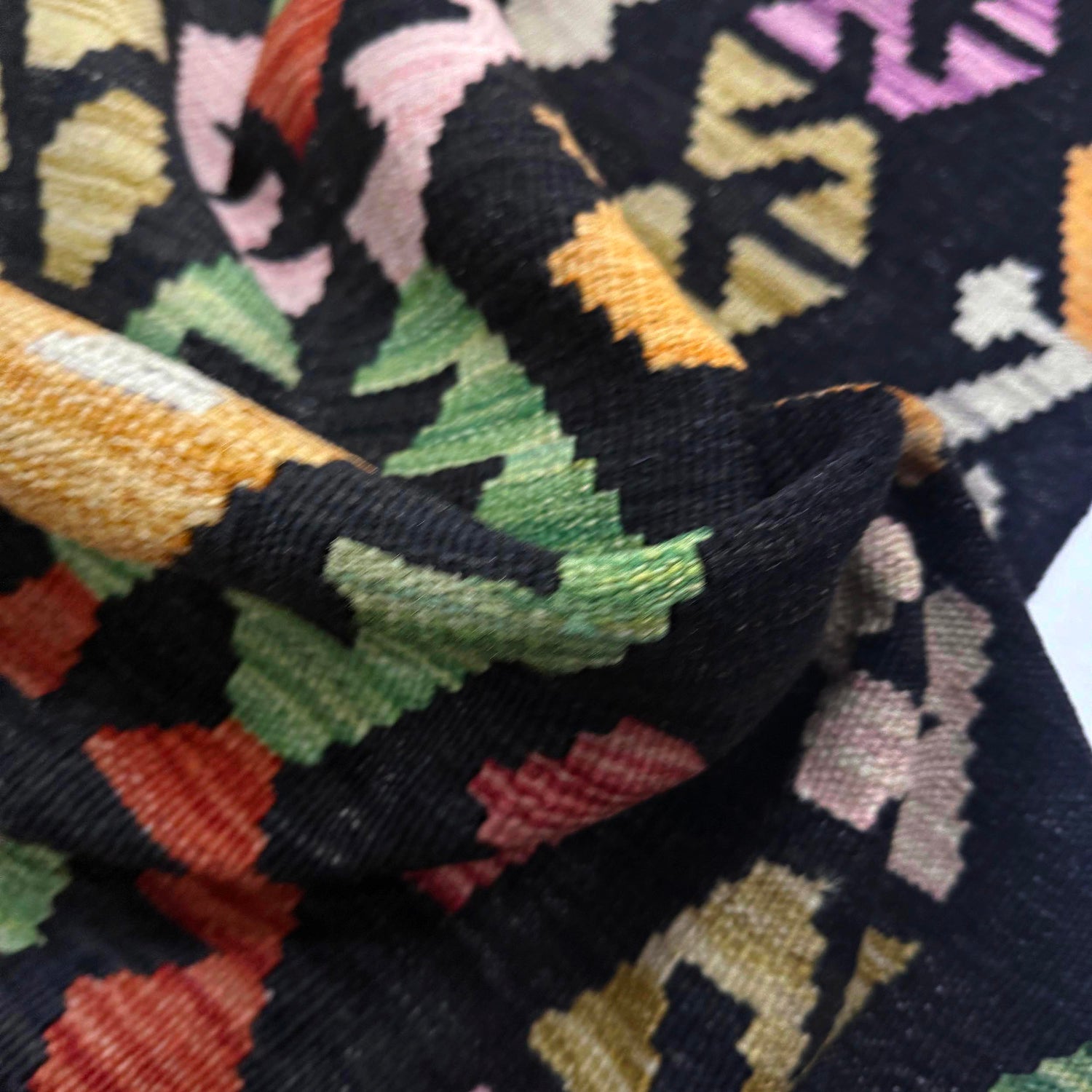 Handmade Vegetable Kilim 6' 6" x 9' 7" (ft) - No. R38636