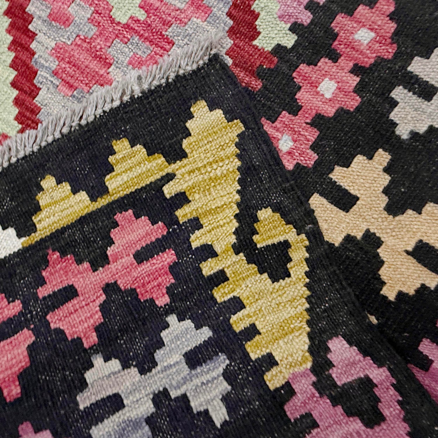 Handmade Vegetable Kilim 6' 8" x 9' 9" (ft) - No. R38641