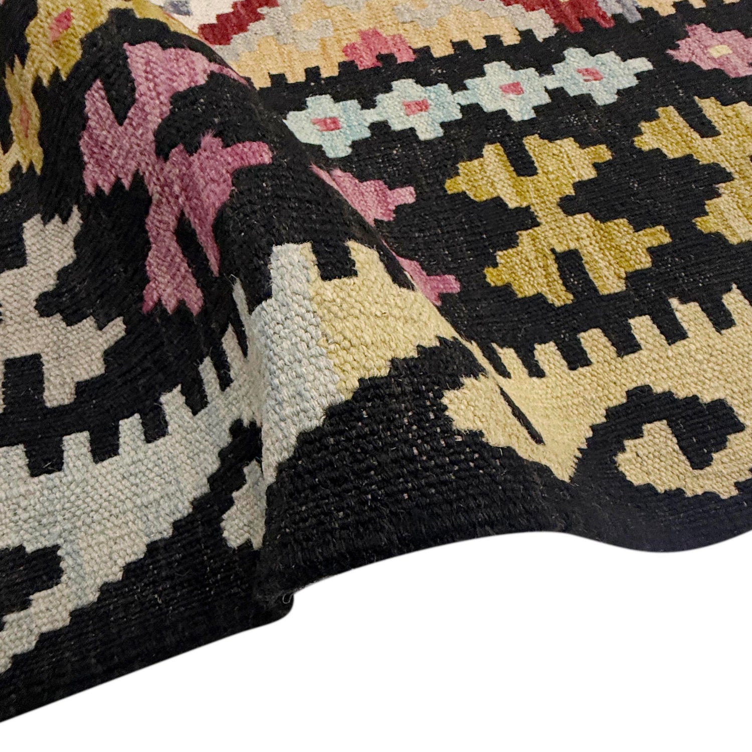 Handmade Vegetable Kilim 6' 8" x 9' 9" (ft) - No. R38641