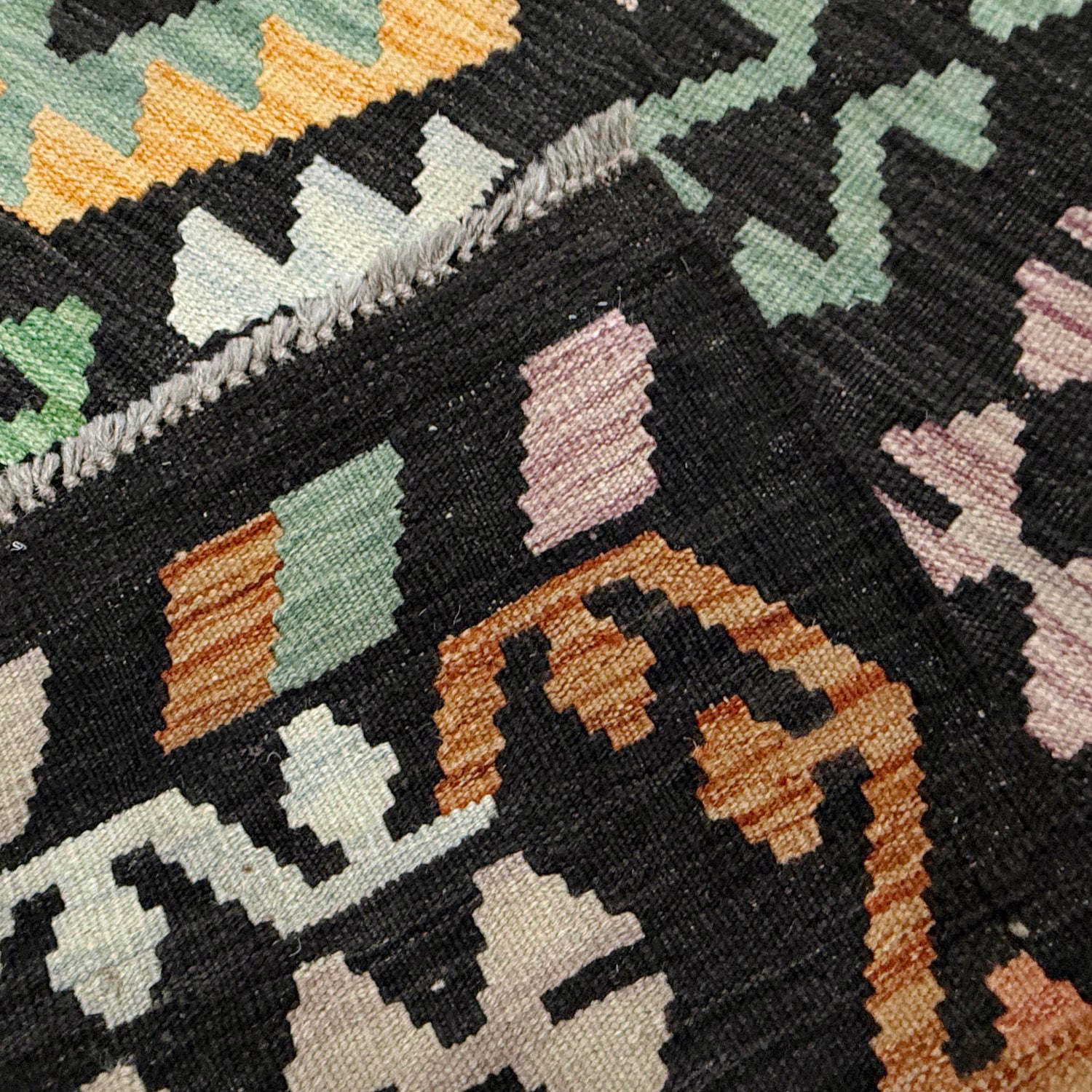 Handmade Vegetable Kilim 6' 7" x 9' 9" (ft) - No. R38643