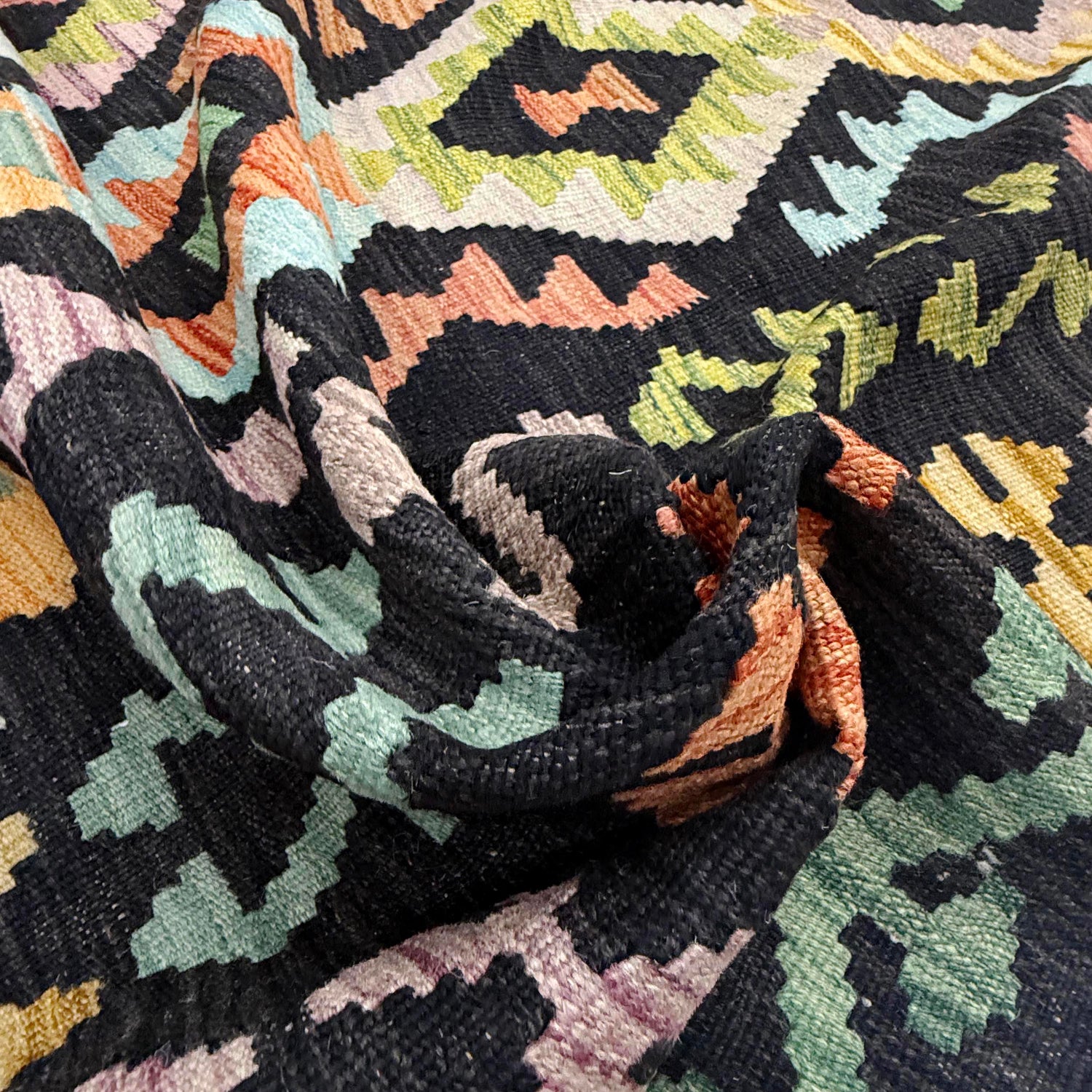 Handmade Vegetable Kilim 6' 7" x 9' 9" (ft) - No. R38643