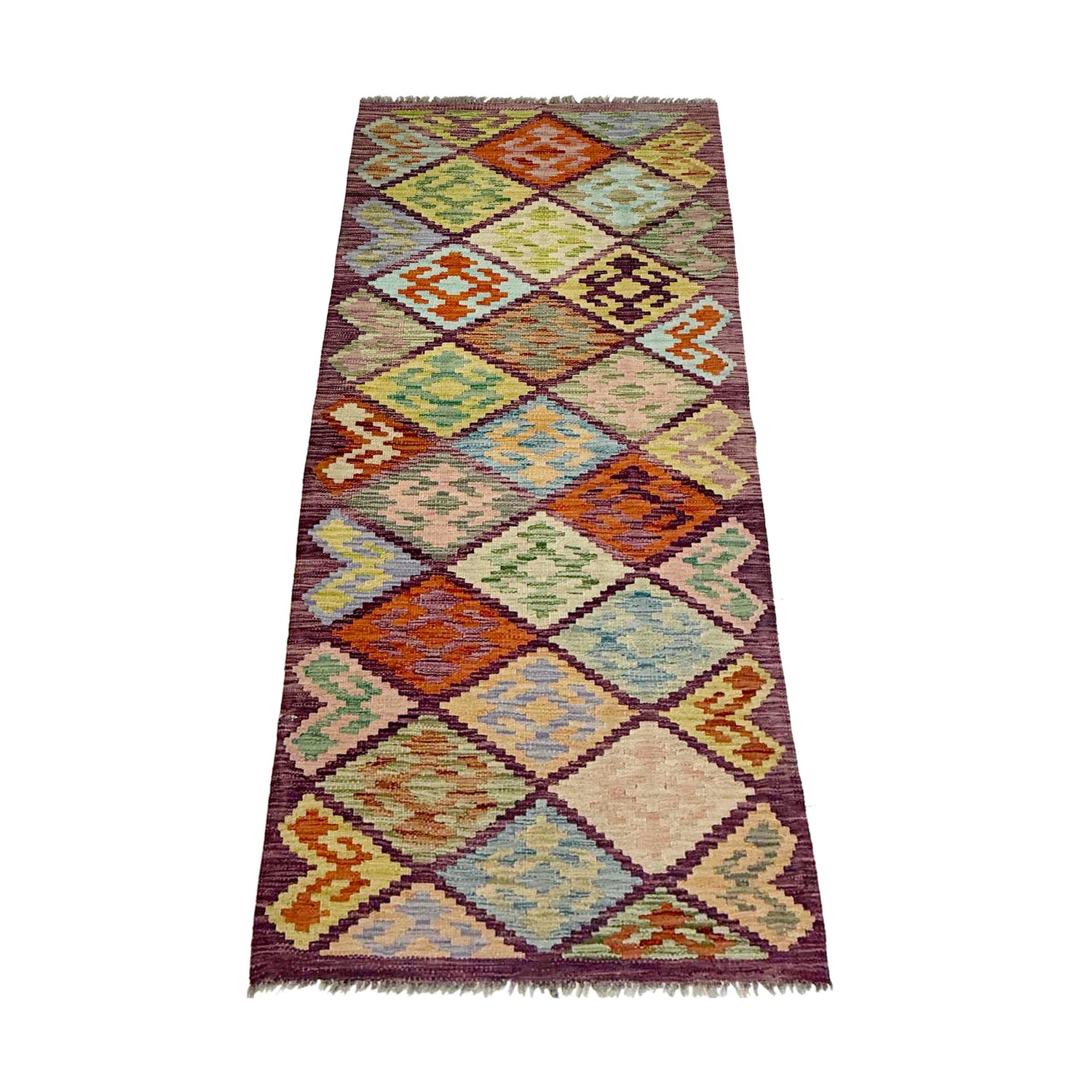 Vegetable Kelim Runner 2' 7" x 6' 7" (ft)- No. R38645