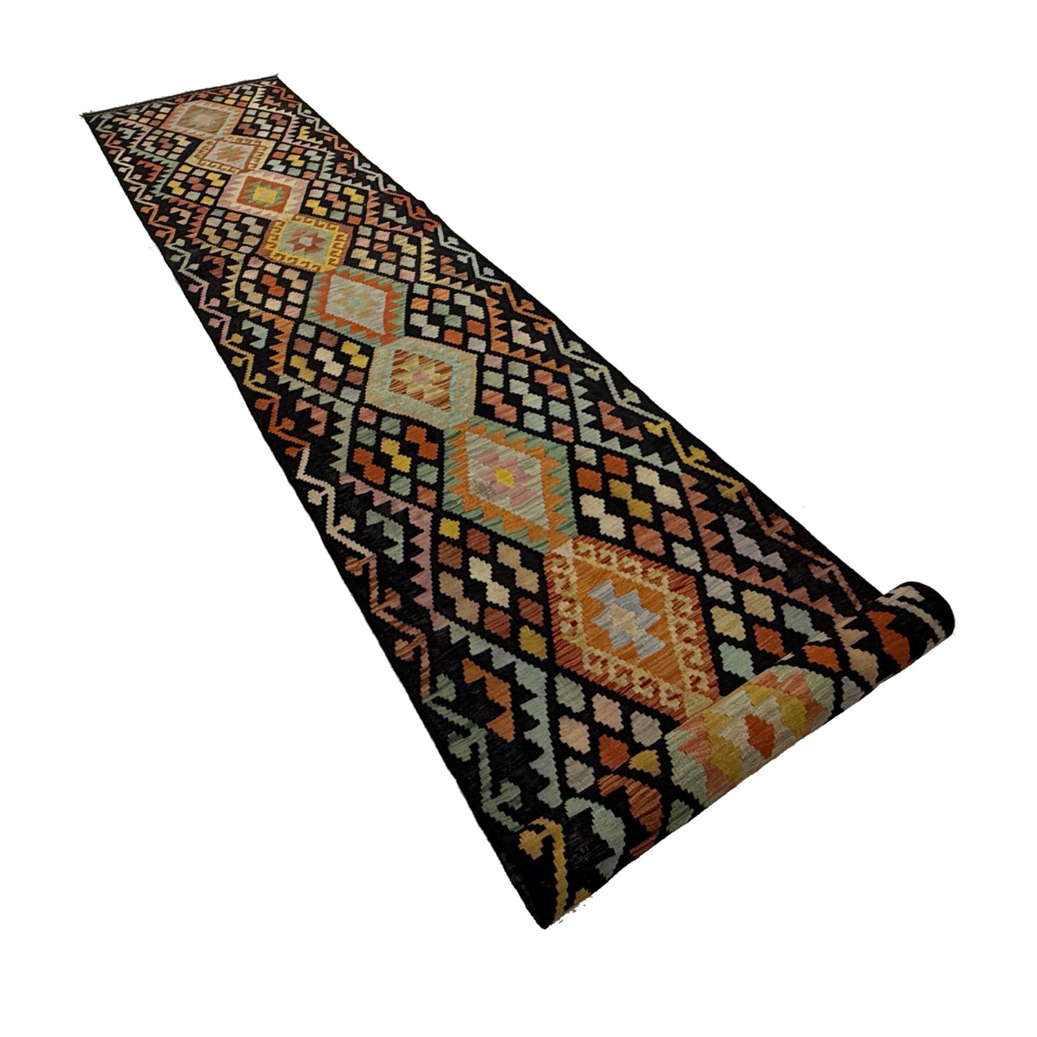 Vegetable Kilim Runner 2' 11" x 15' 10" (ft) - No. R38658