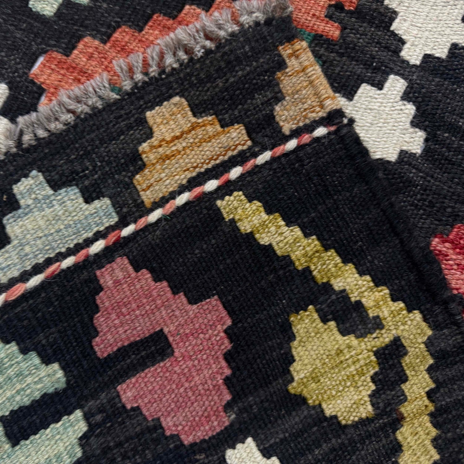 Handmade Vegetable Kilim 6' 7" x 9' 8" (ft) - No. R38666