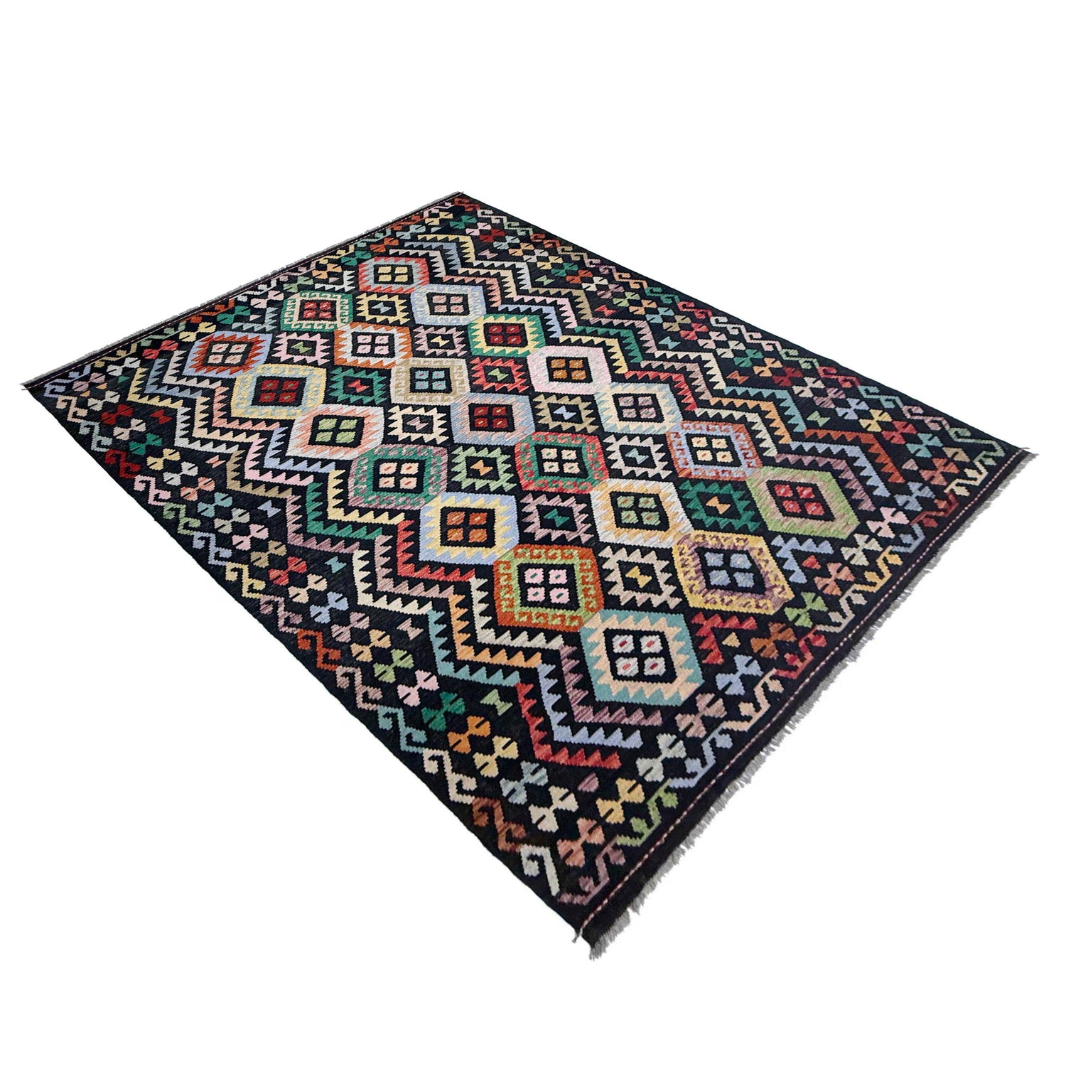 Handmade Vegetable Kelim 6' 8" x 10' 1" (ft) - No. R38667