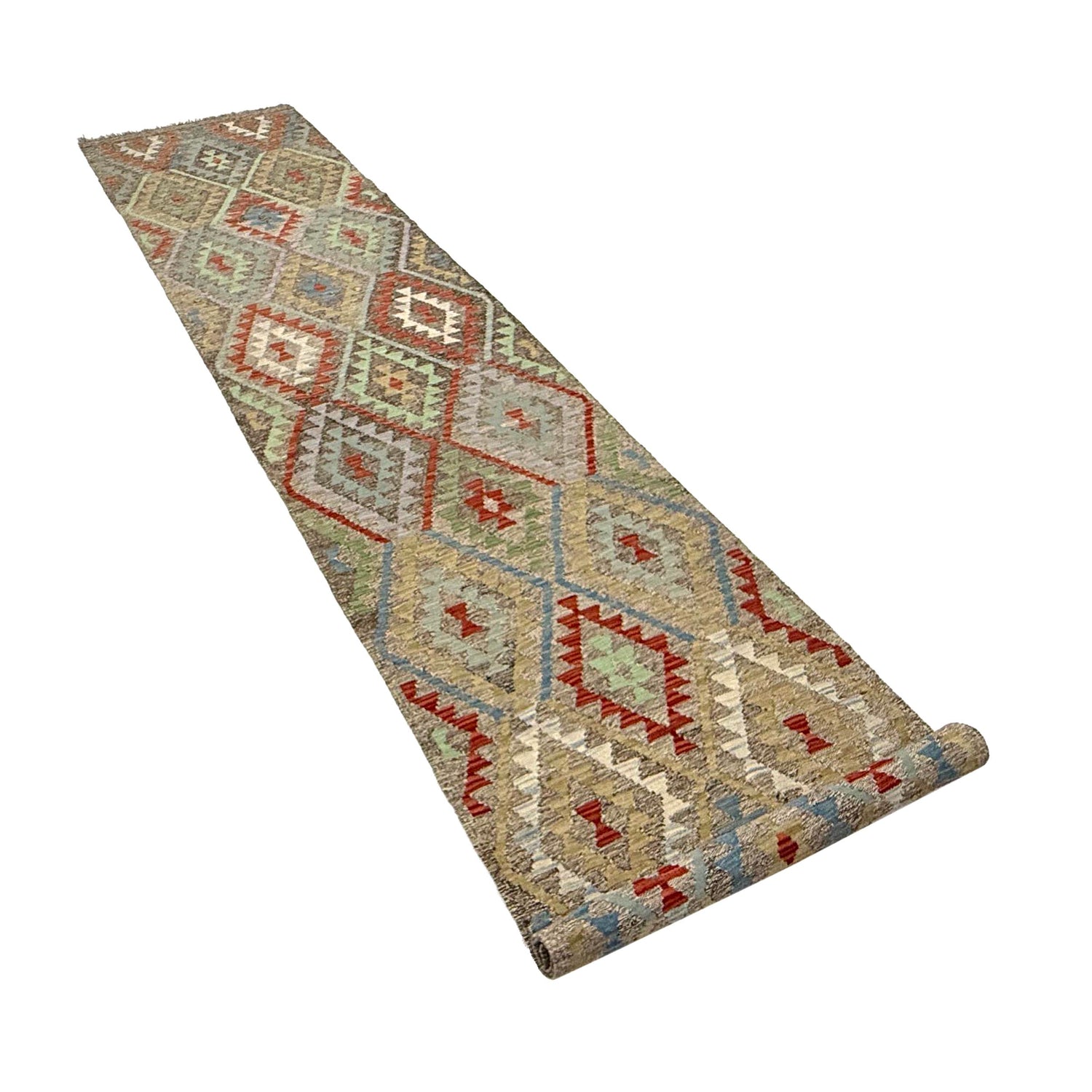 Vegetable Kilim Runner 2' 9" x 13' 1" (ft) - No. R38673