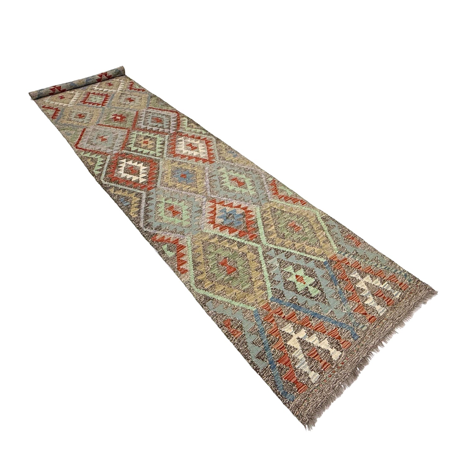 Vegetable Kilim Runner 2' 9" x 13' 1" (ft) - No. R38673