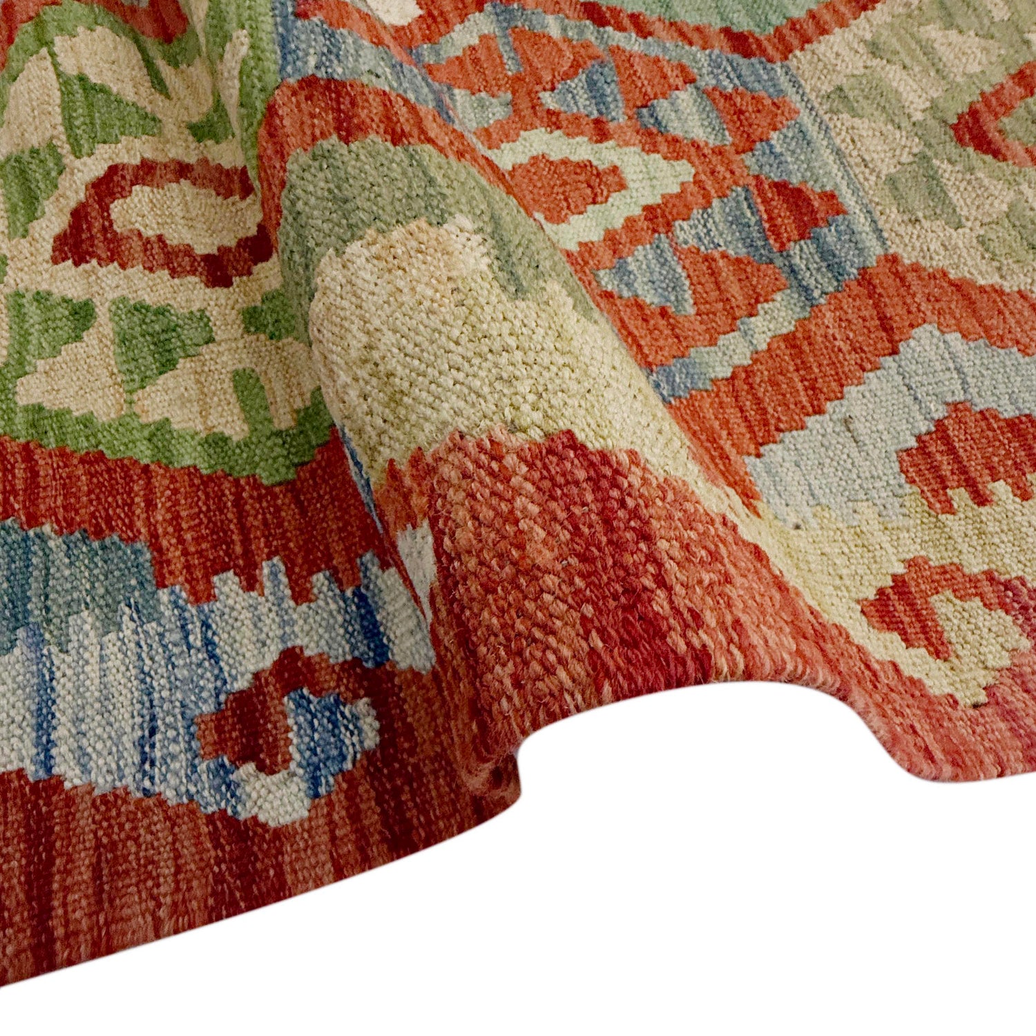 Handmade Vegetable Kelim 6' 11" x 9' 7" (ft) - No. R38683