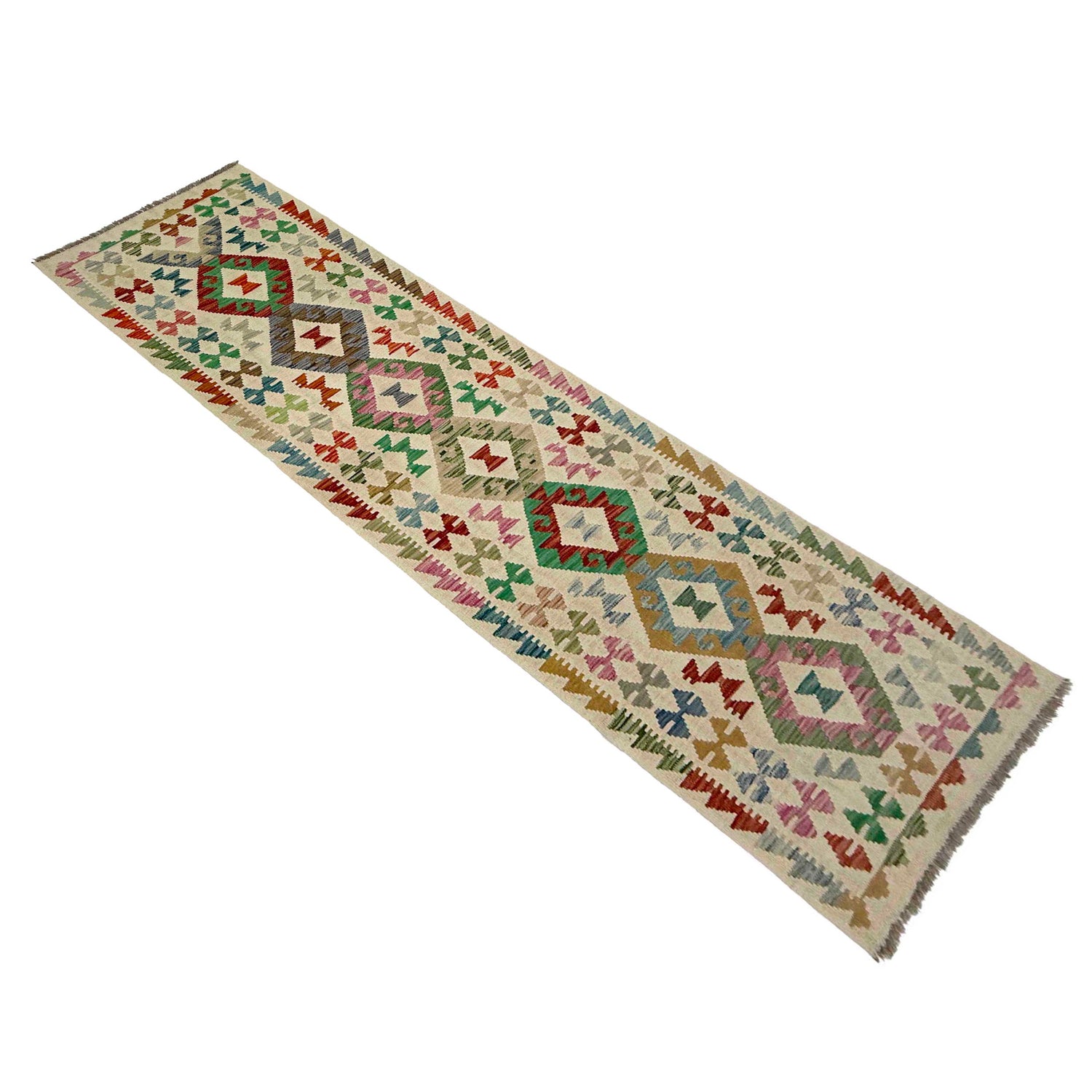Vegetable Kelim Runner 2' 7" x 9' 9" (ft) - No. R38686