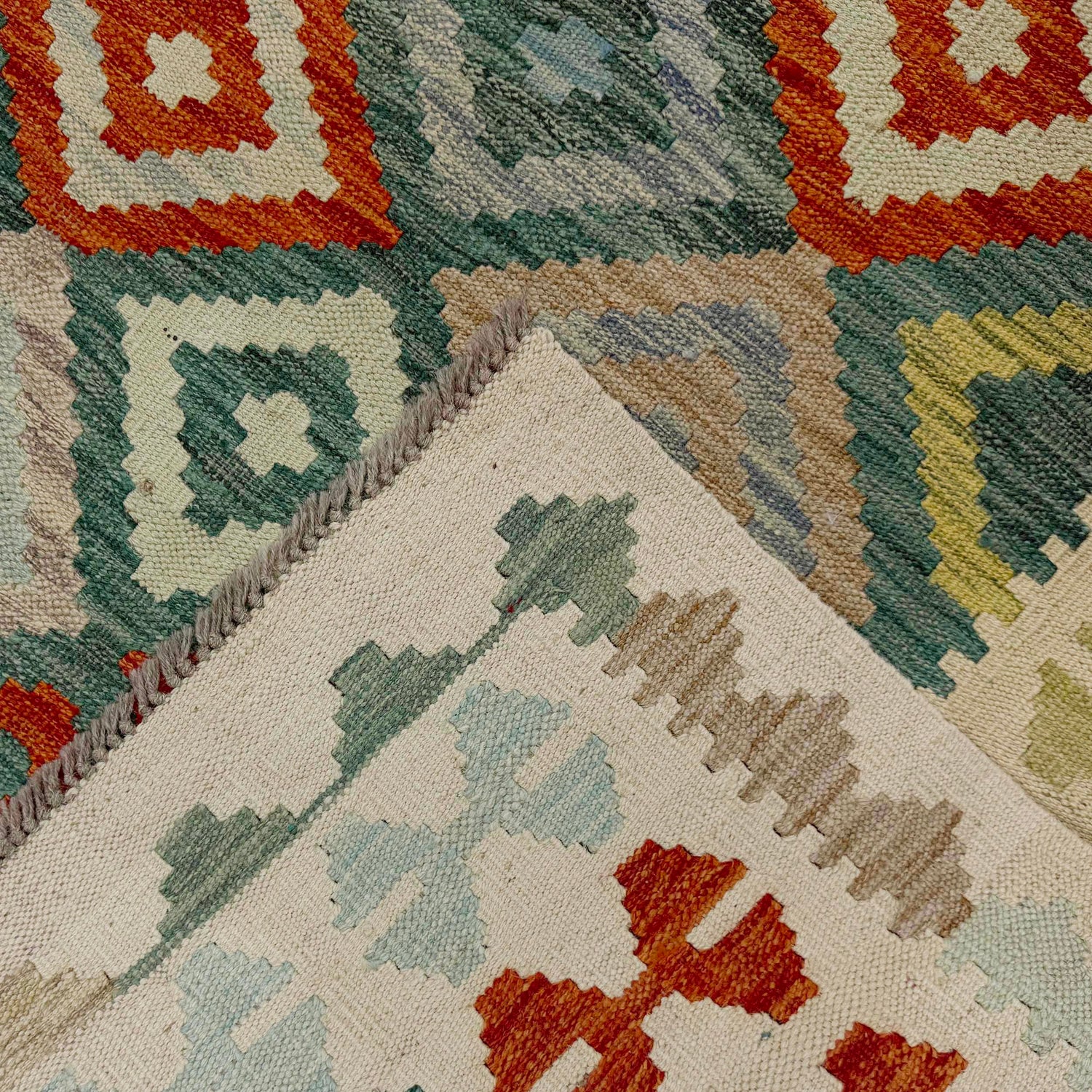 Handmade Vegetable Kilim 6' 8" x 9' 8" (ft) - No. R38689