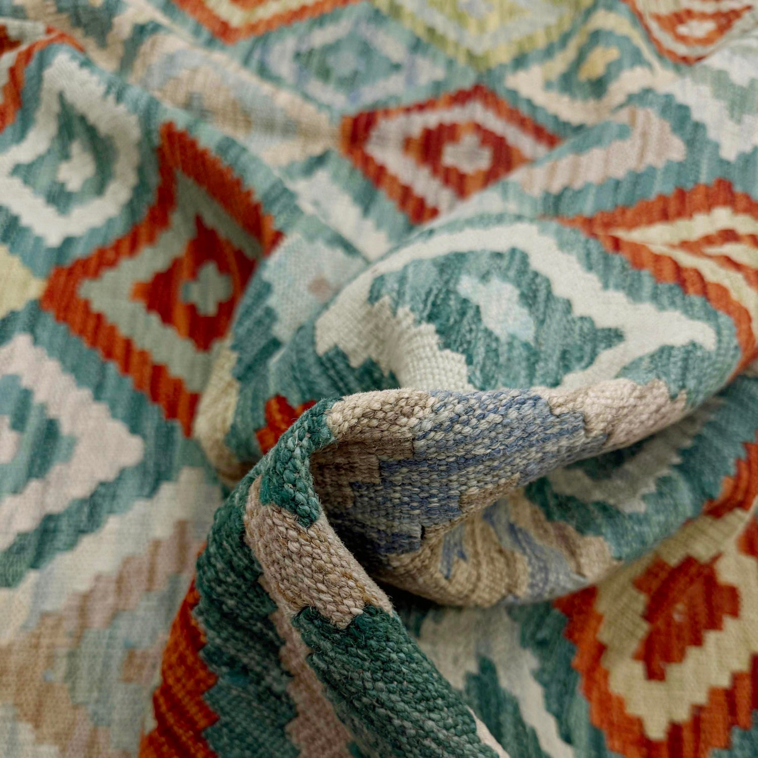 Handmade Vegetable Kilim 6' 8" x 9' 8" (ft) - No. R38689