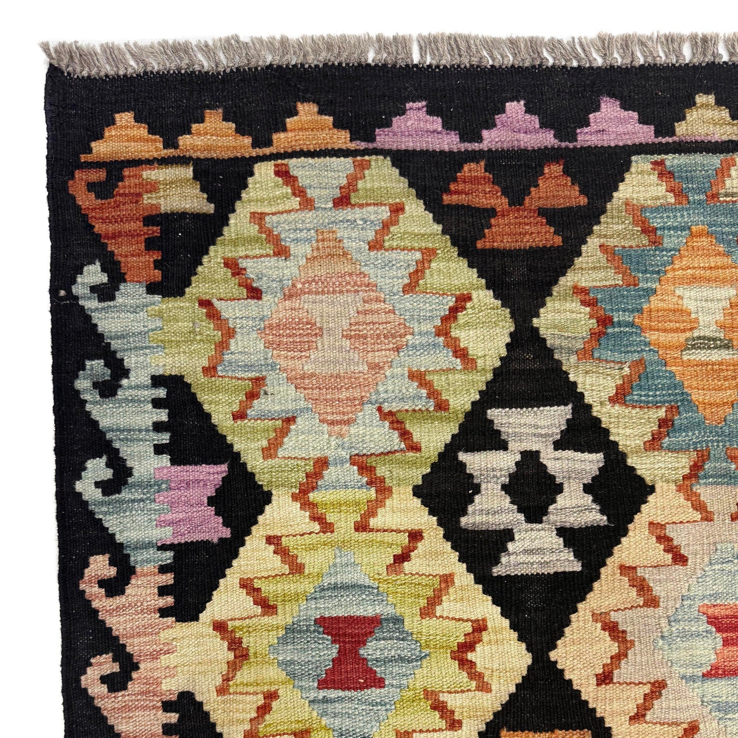 Handmade Vegetable Kilim 6' 8" x 9' 11" (ft) - No. R38692