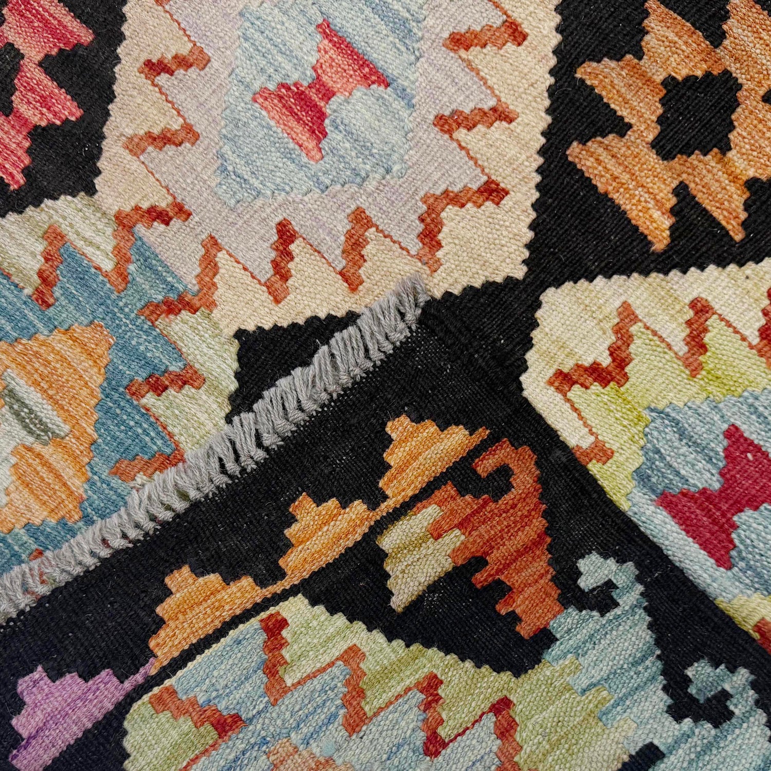 Handmade Vegetable Kilim 6' 8" x 9' 11" (ft) - No. R38692