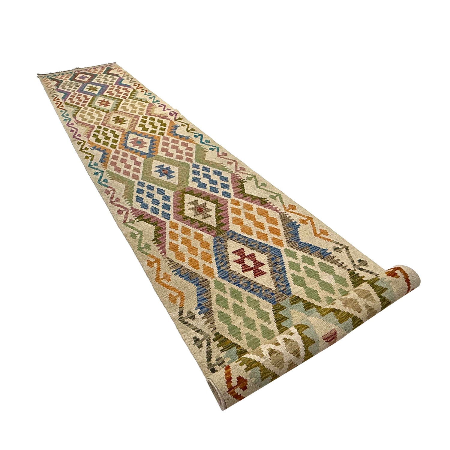 Vegetable Kelim Runner 2' 10" x 16' 2" (ft) - No. R38697