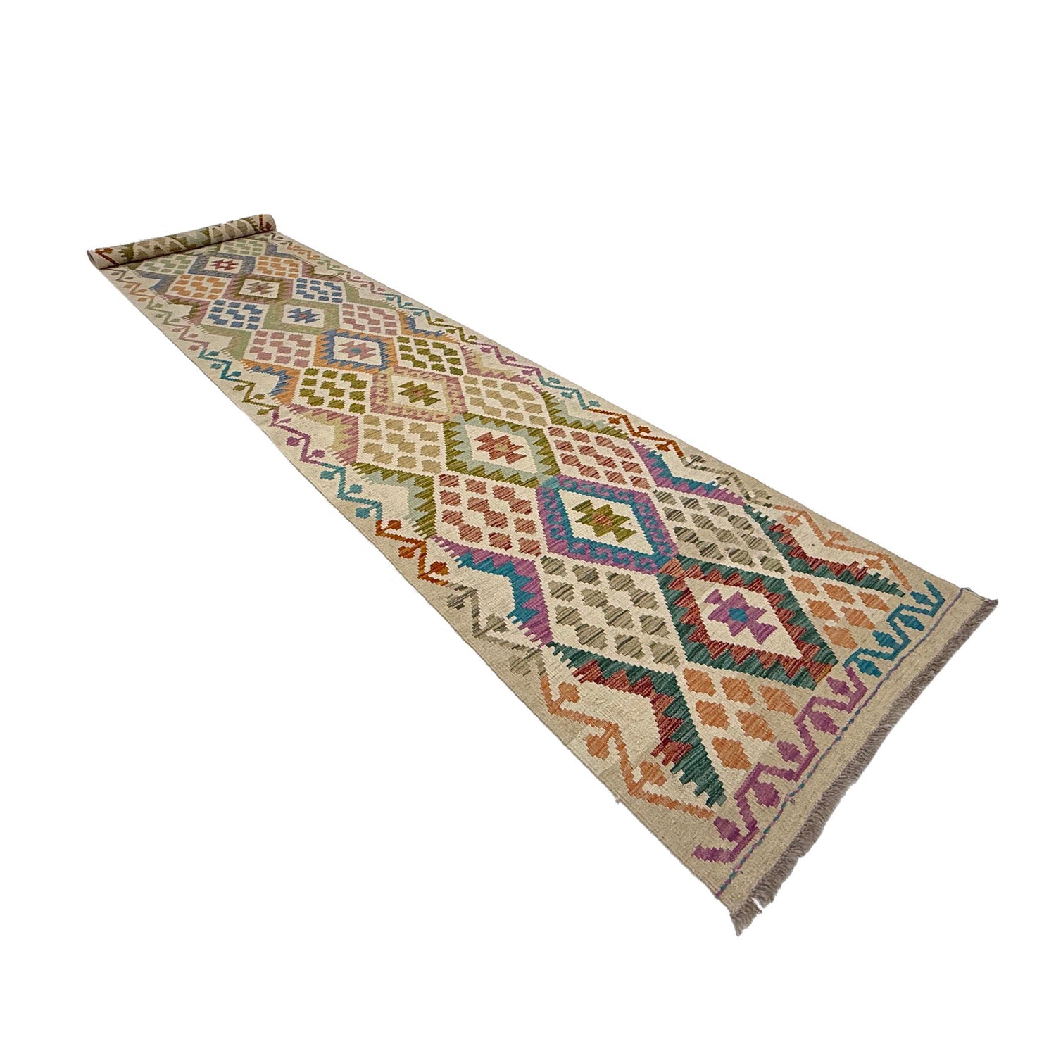 Vegetable Kelim Runner 2' 10" x 16' 2" (ft) - No. R38697