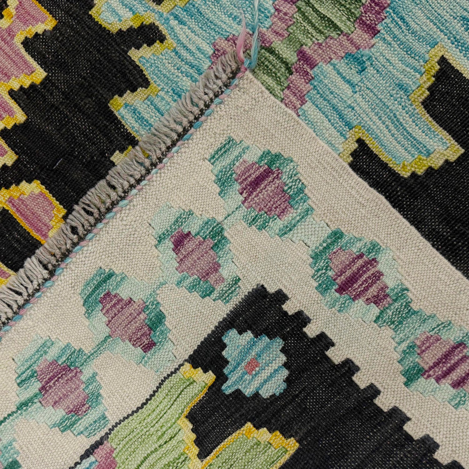 Handmade Vegetable Kilim 6' 8" x 9' 9" (ft) - No. R38699
