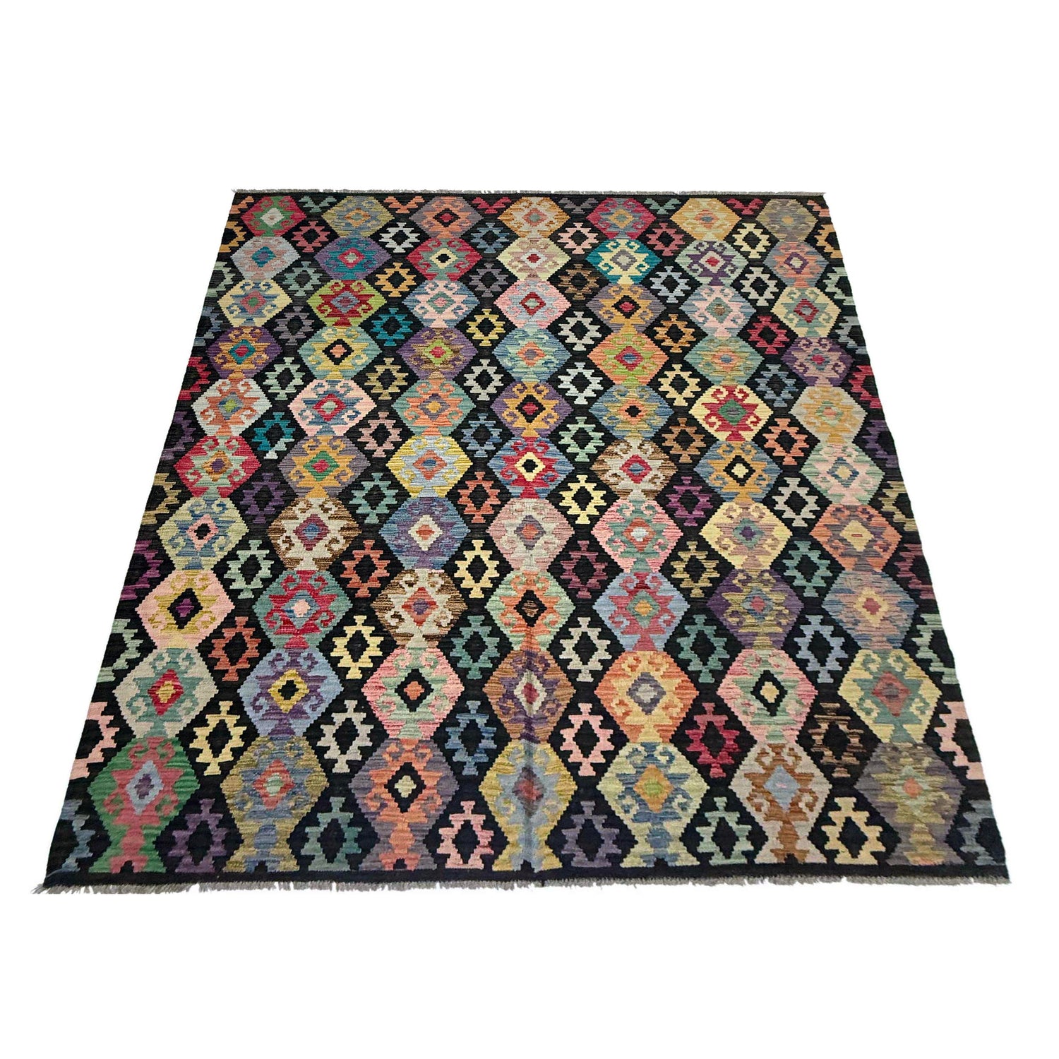 Handmade Vegetable Kilim 6' 7" x 9' 7" (ft) - No. R38710