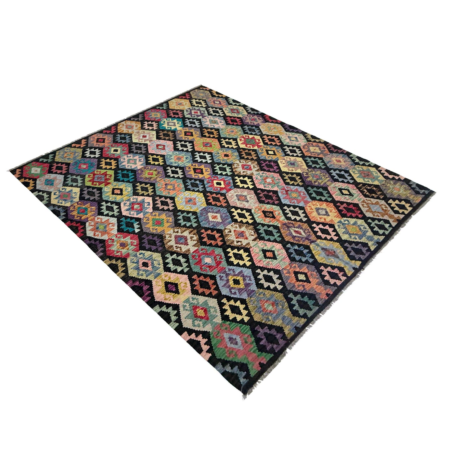 Handmade Vegetable Kilim 6' 7" x 9' 7" (ft) - No. R38710