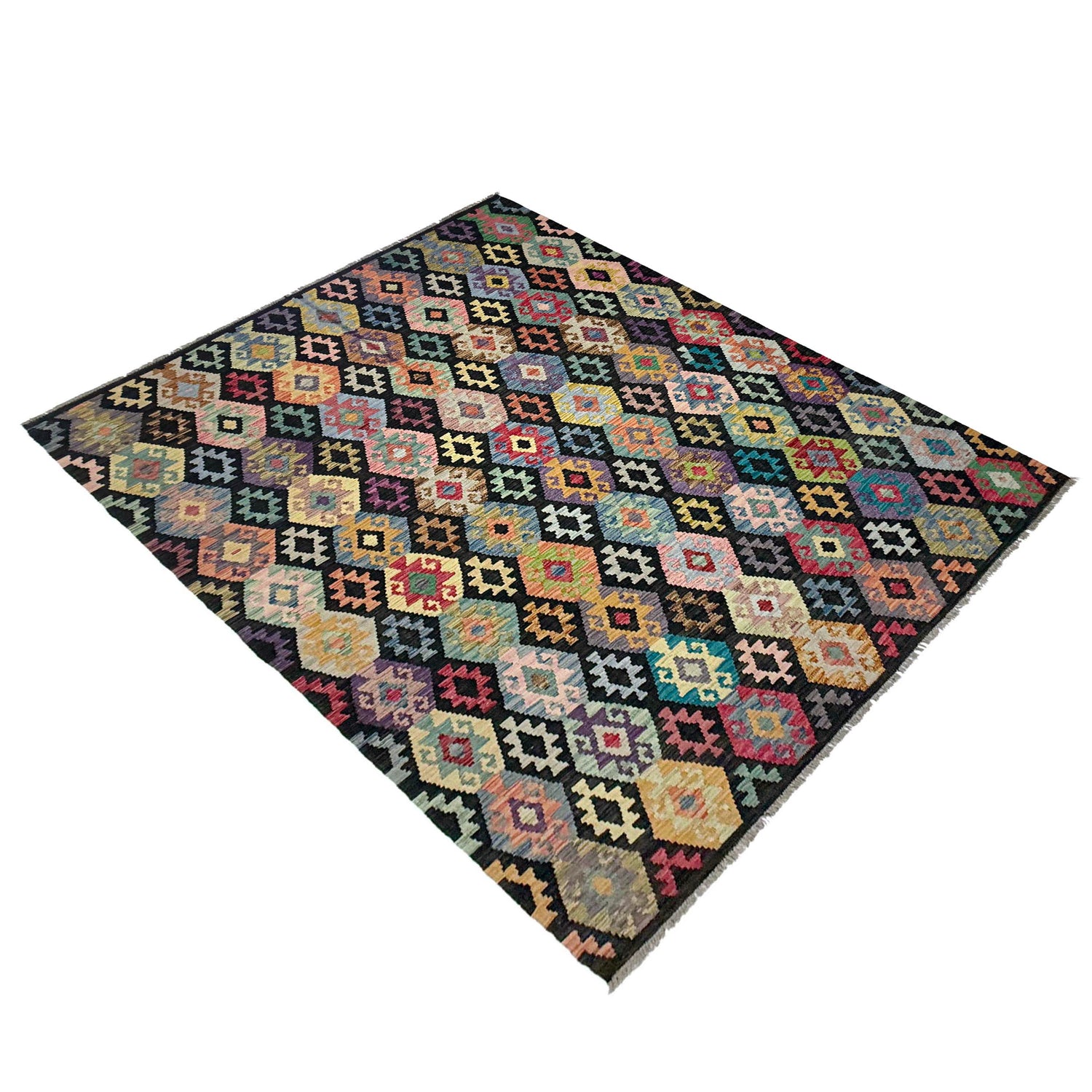 Handmade Vegetable Kilim 6' 7" x 9' 7" (ft) - No. R38710