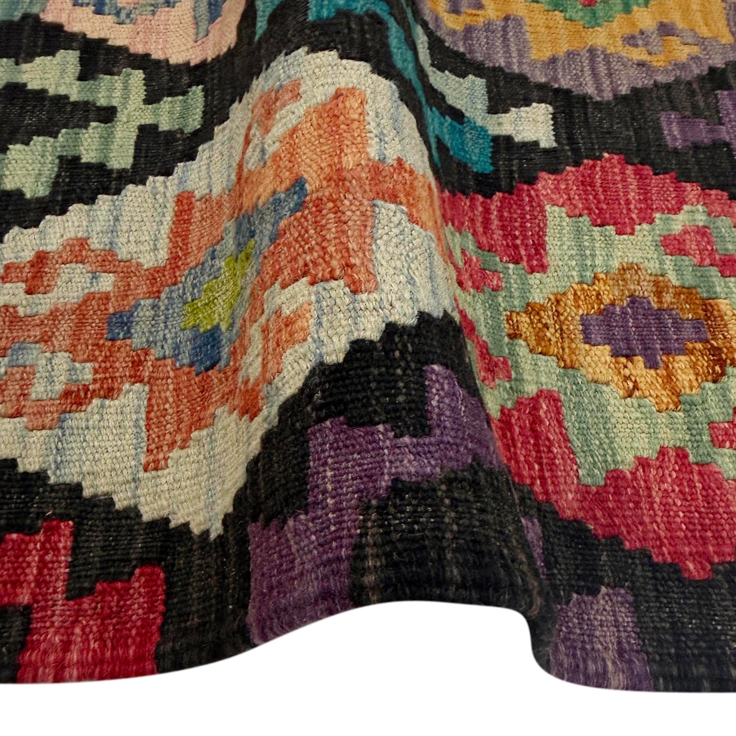 Handmade Vegetable Kilim 6' 7" x 9' 7" (ft) - No. R38710