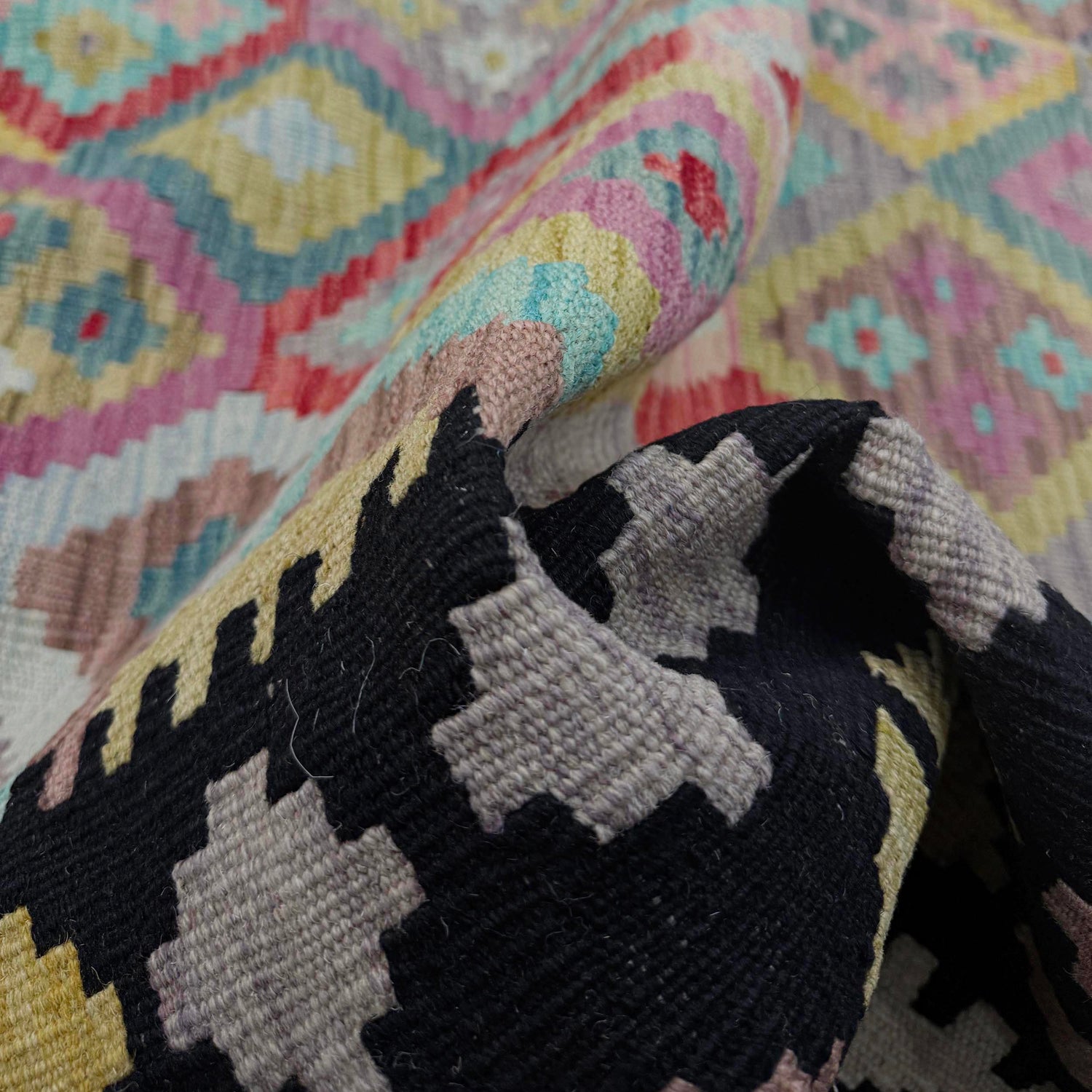 Handmade Vegetable Kilim 6' 11" x 9' 7" (ft) - No. R38713