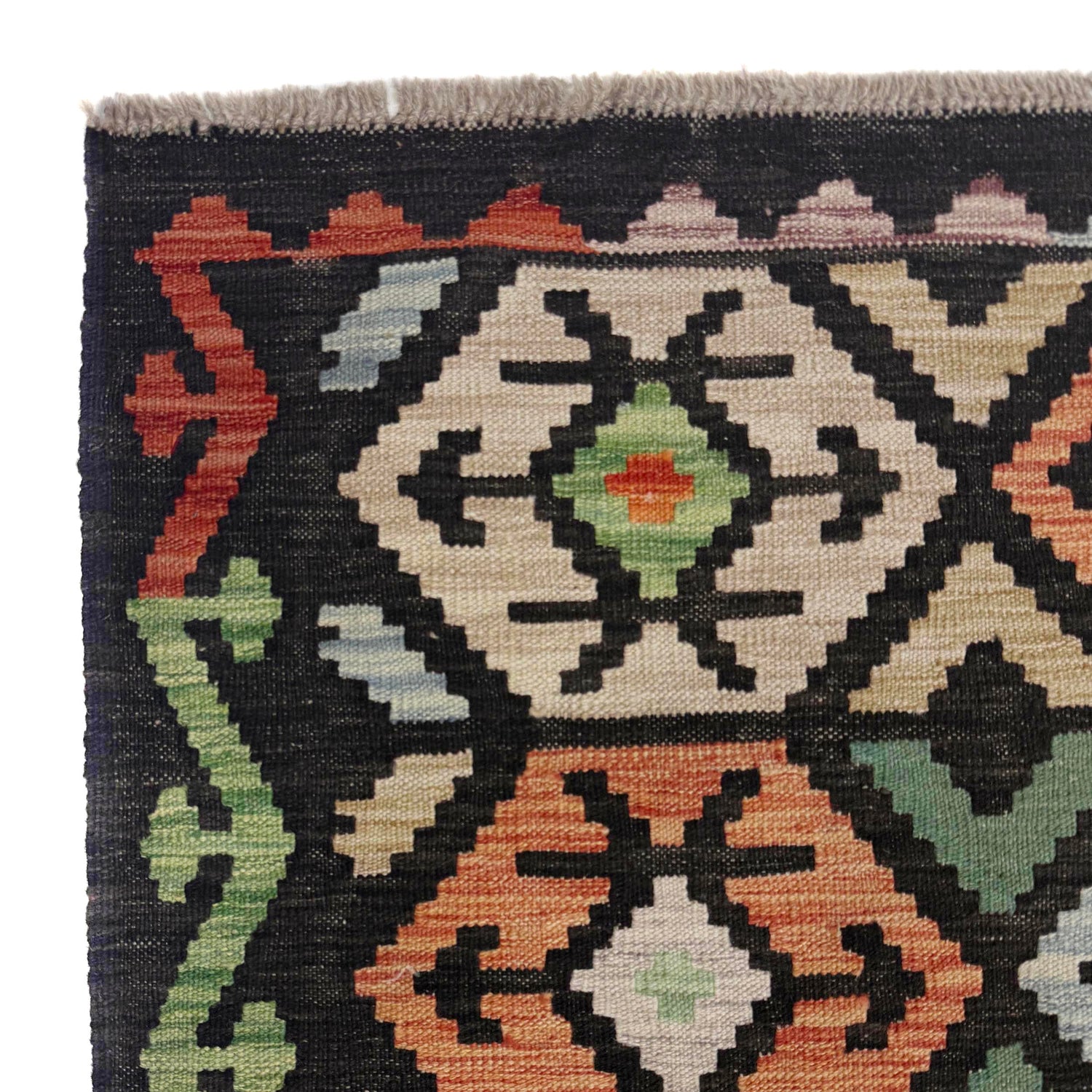 Handmade Vegetable Kelim 6' 4" x 9' 9" (ft) - No. R38714