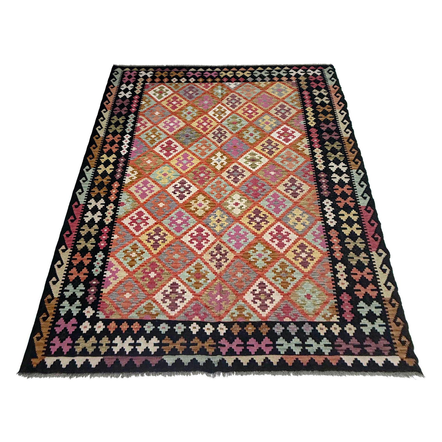 Handmade Vegetable Kilim 6' 11" x 10' 0" (ft) - No. R38715