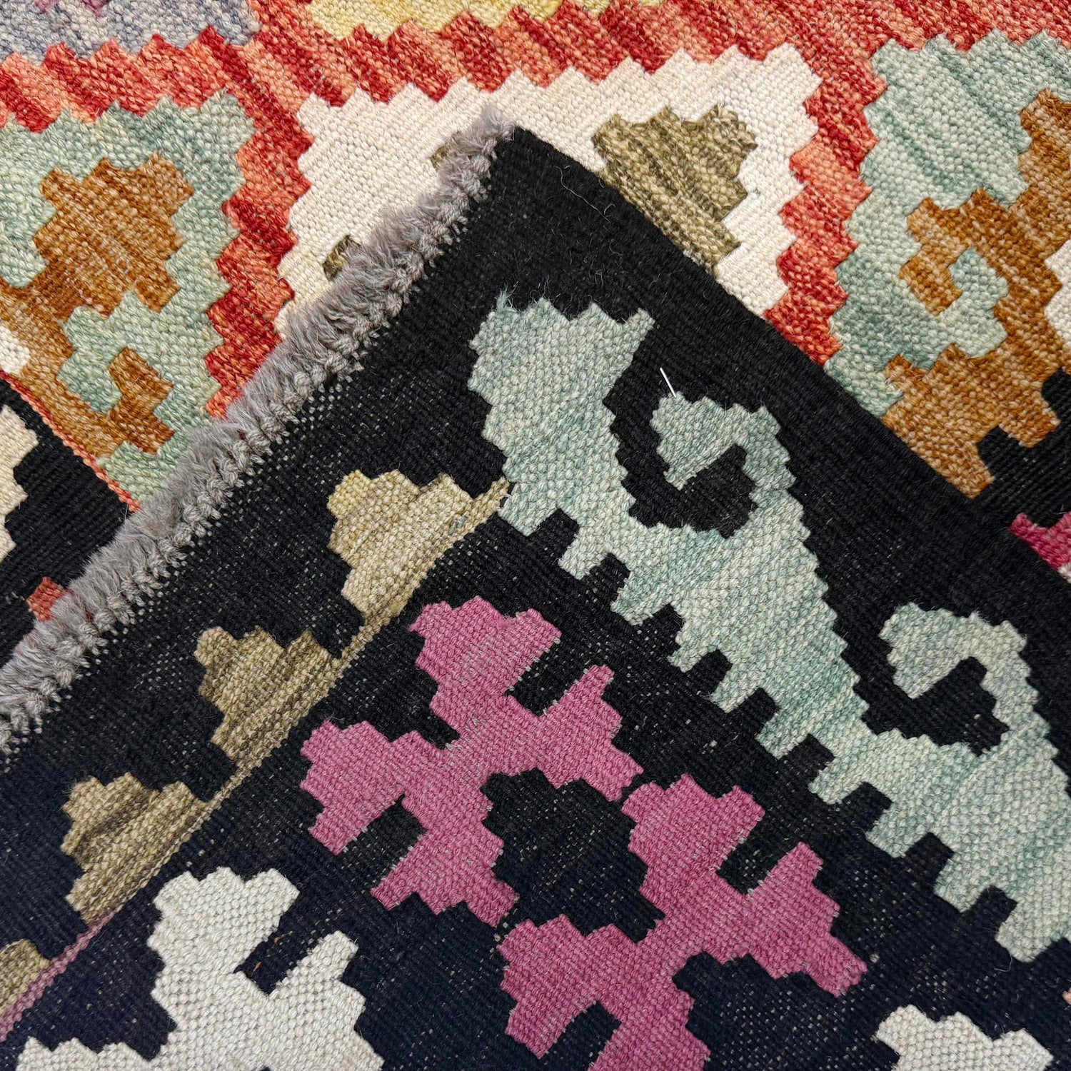 Handmade Vegetable Kilim 6' 11" x 10' 0" (ft) - No. R38715