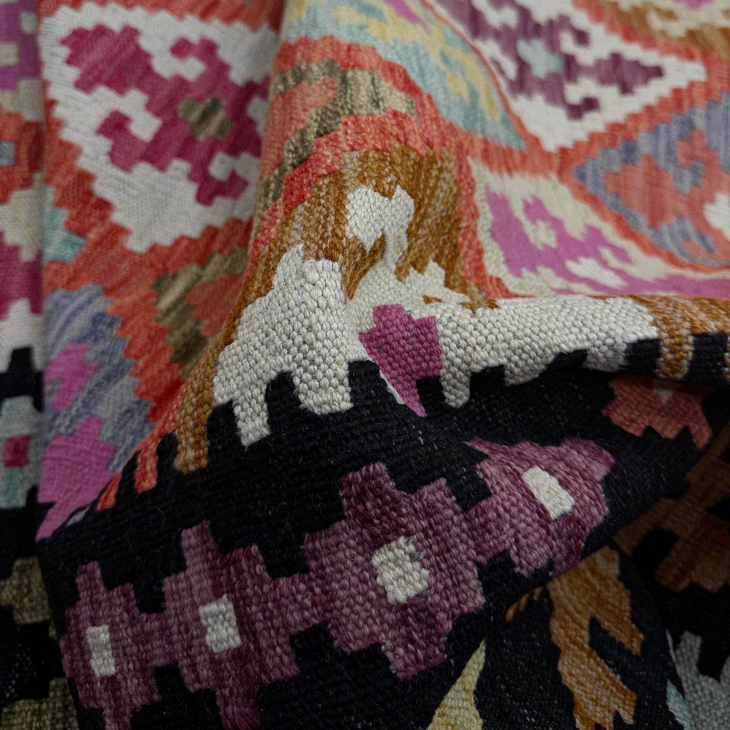Handmade Vegetable Kilim 6' 11" x 10' 0" (ft) - No. R38715