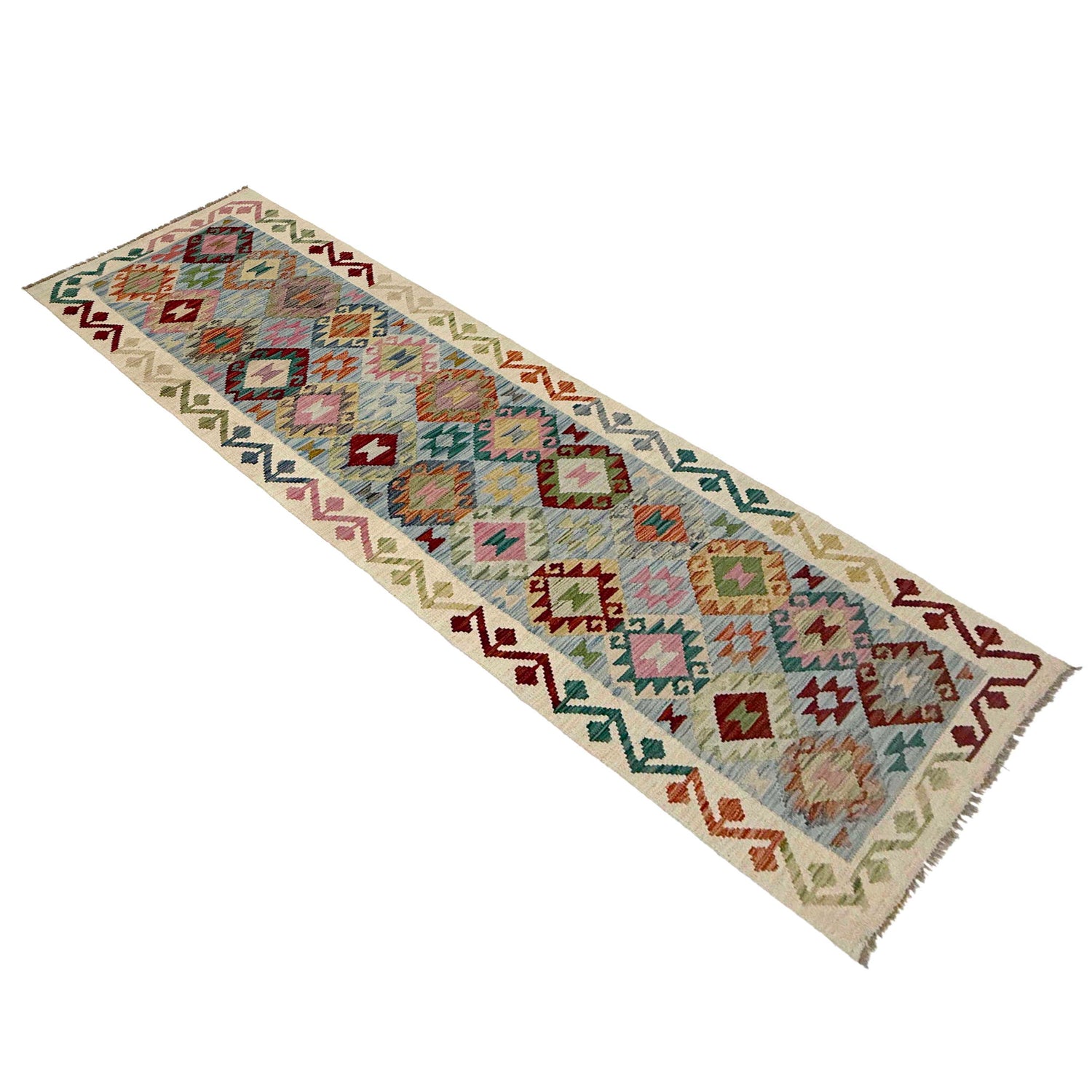 Vegetable Kilim Runner 2' 6" x 10' 2" (ft) - No. R38737