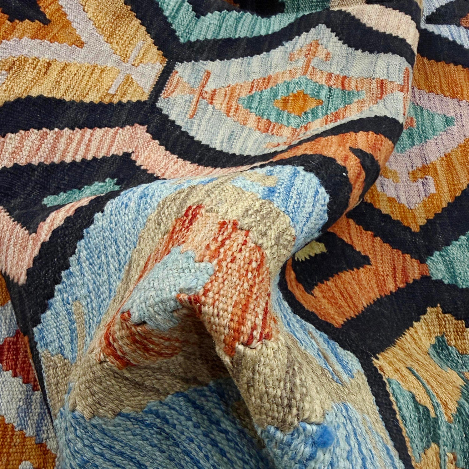 Handmade Vegetable Kelim 6' 6" x 10' 1" (ft) - No. R38747