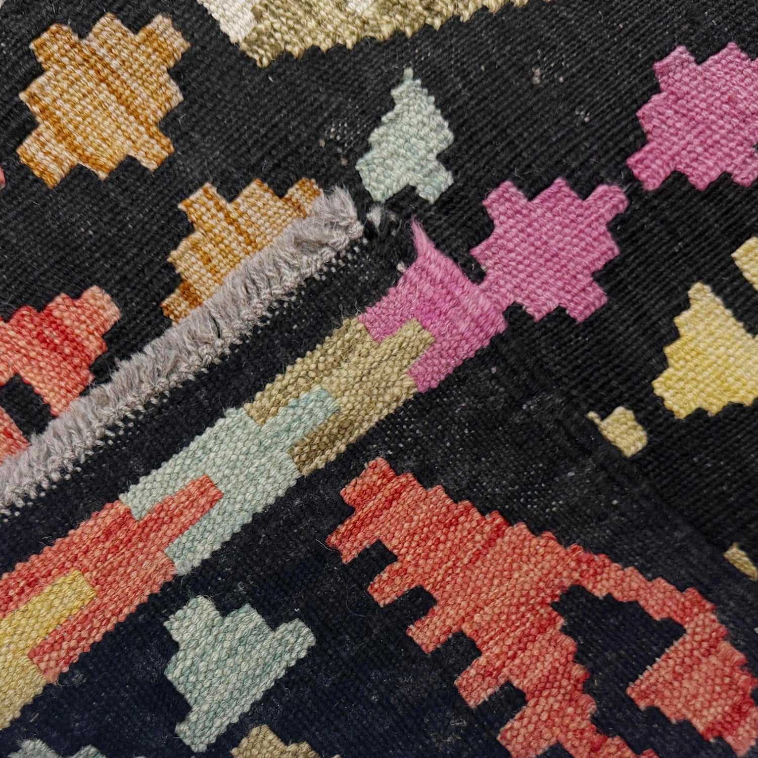 Handmade Vegetable Kilim 6' 8" x 9' 5" (ft) - No. R38748