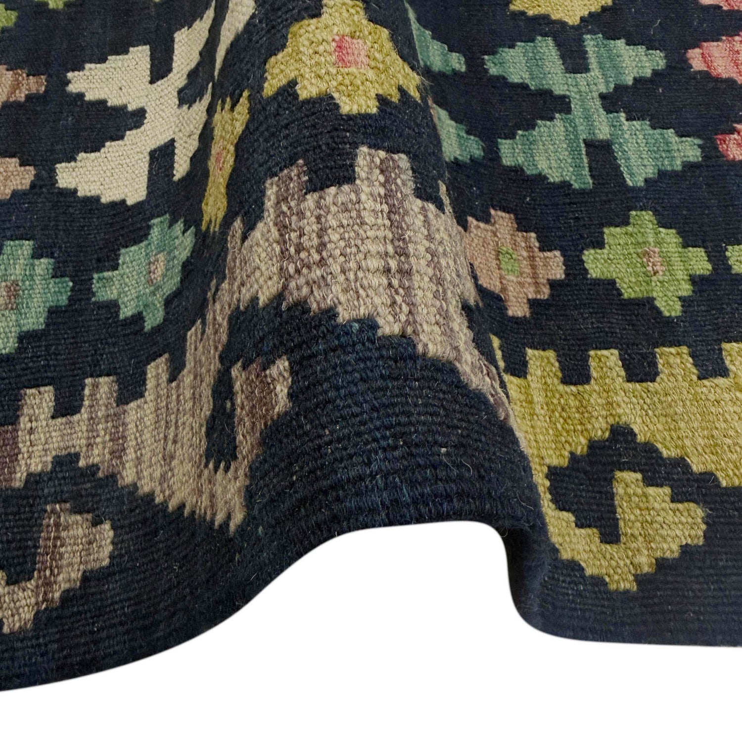 Handmade Vegetable Kilim 6' 8" x 9' 6" (ft) - No. R38750