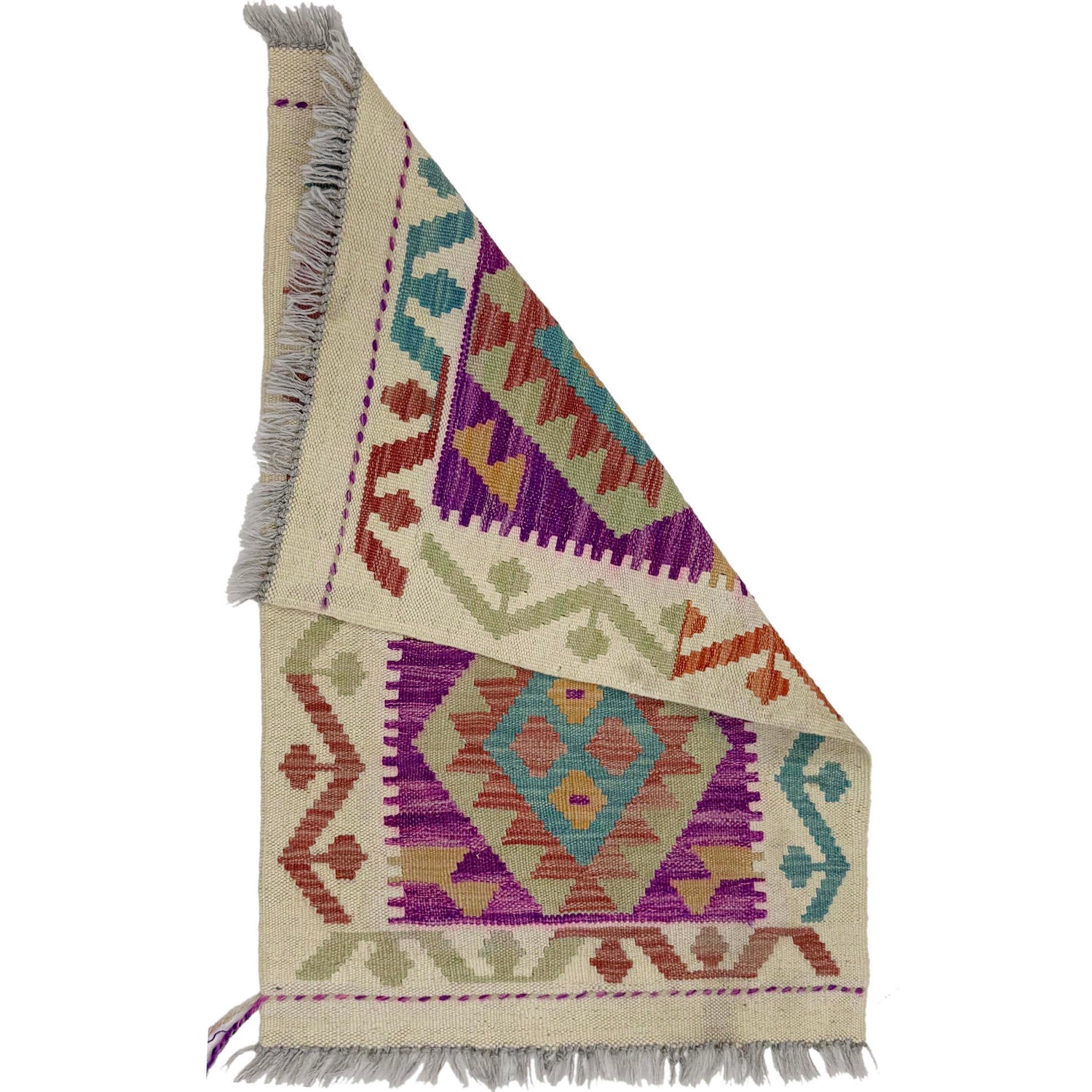 Handmade Vegetable Kelim 1' 11" x 2' 10" (ft) - No. R38760