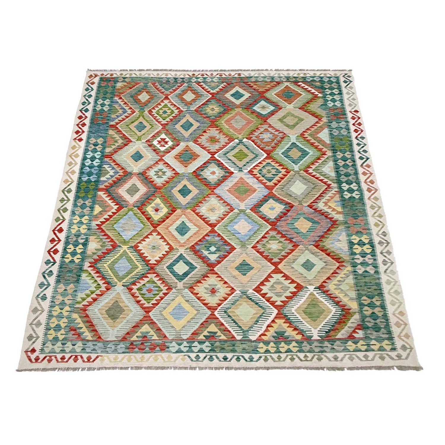 Handmade Vegetable Kelim 8' 1" x 10' 0" (ft) - No. R38773
