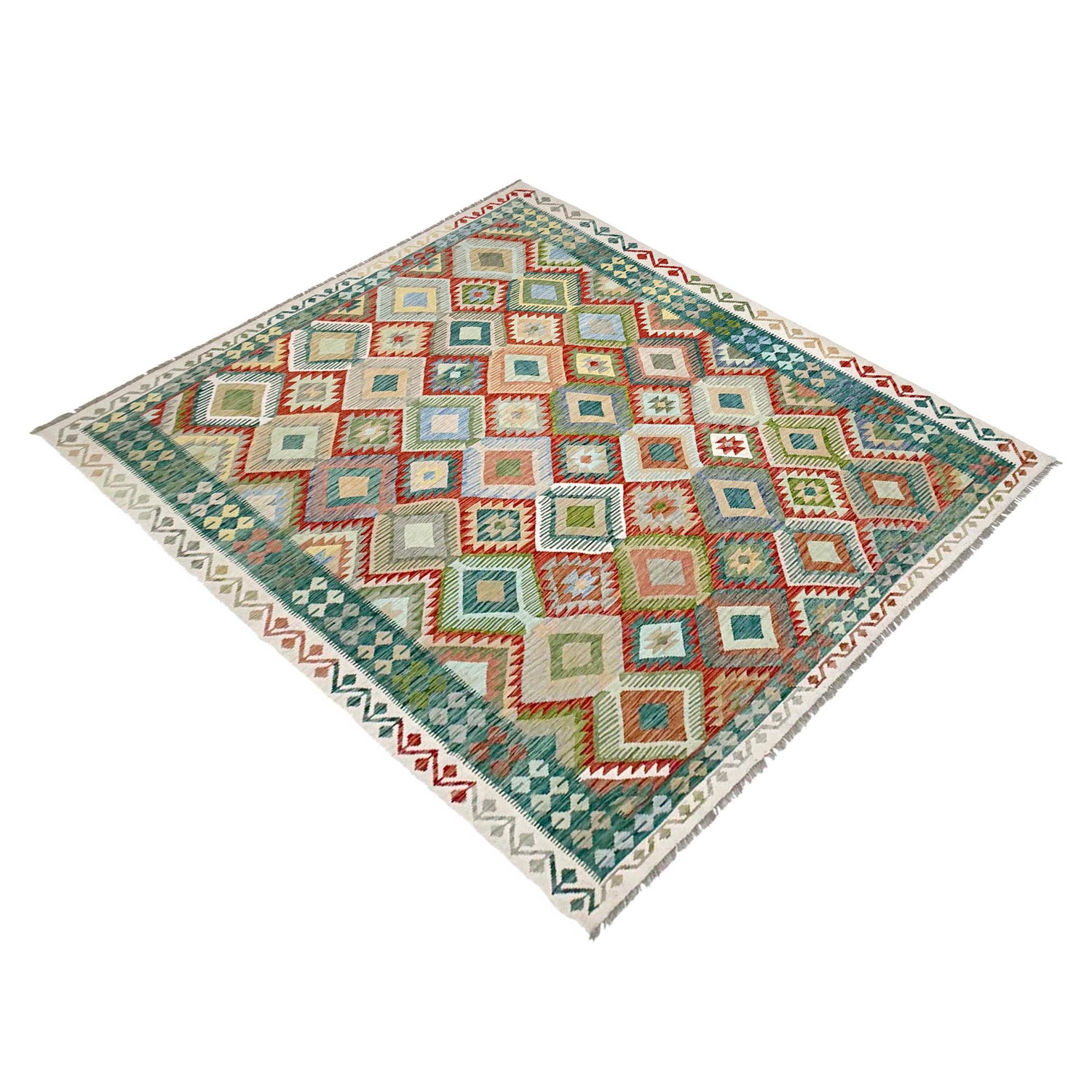 Handmade Vegetable Kelim 8' 1" x 10' 0" (ft) - No. R38773