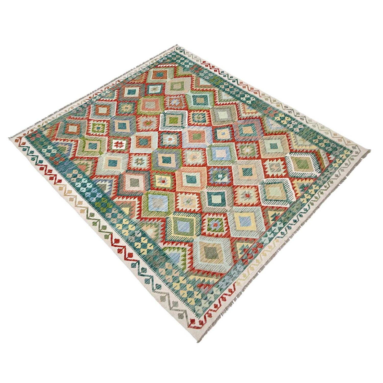 Handmade Vegetable Kelim 8' 1" x 10' 0" (ft) - No. R38773