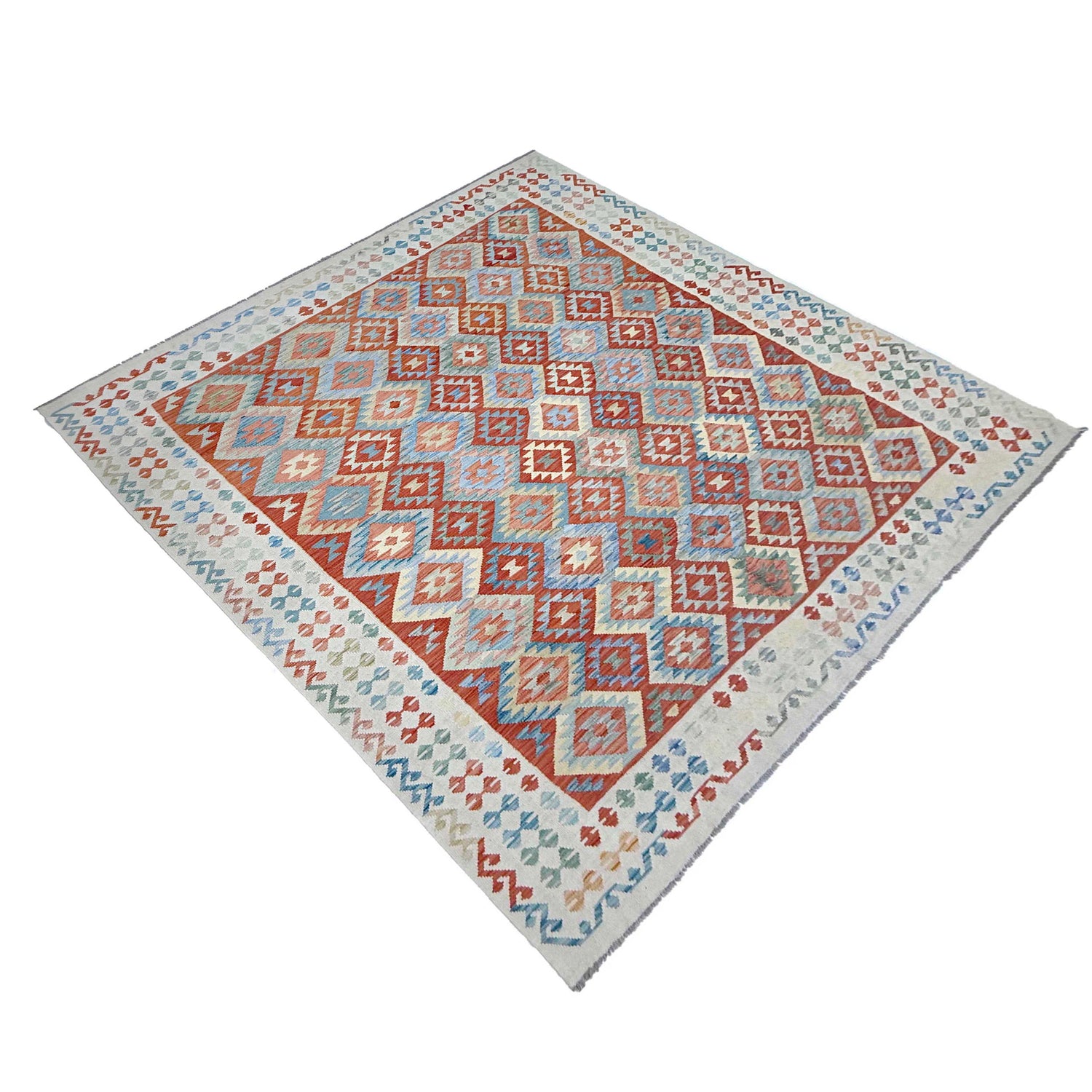 Handmade Vegetable Kelim 8' 0" x 11' 1" (ft) - No. R38774