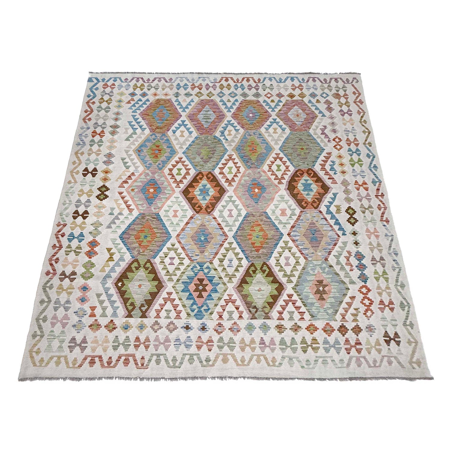 Handmade Vegetable Kilim 8' 5" x 9' 7" (ft) - No. R38776
