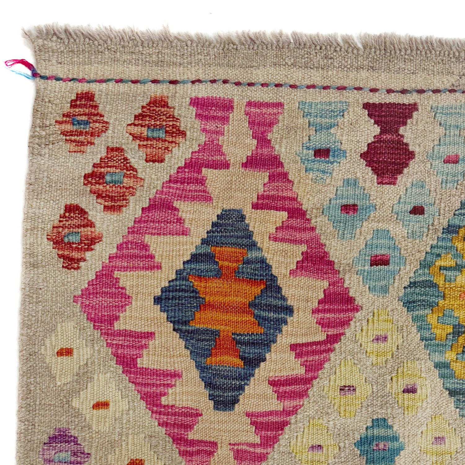 Handmade Vegetable Kelim 8' 2" x 9' 10" (ft) - No. R38777
