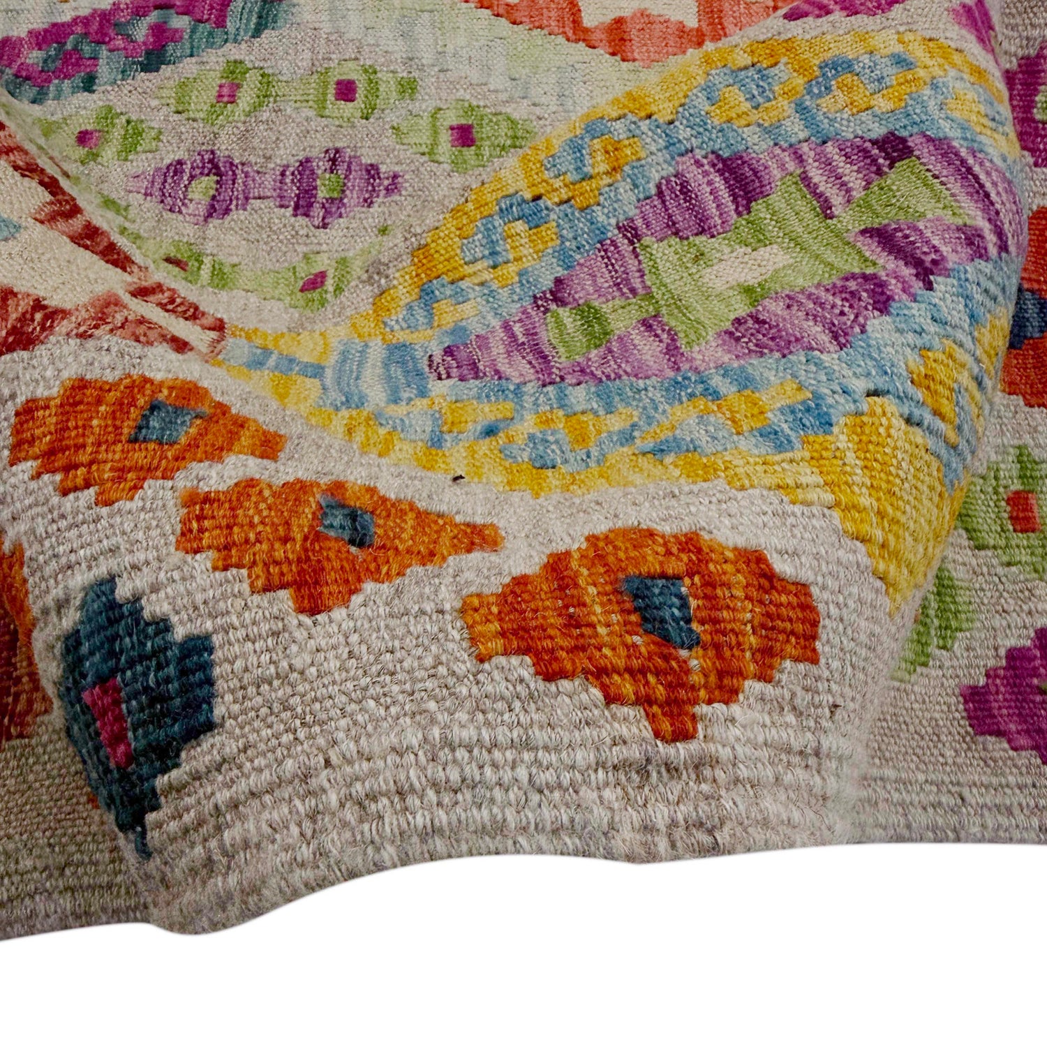 Handmade Vegetable Kelim 8' 2" x 9' 10" (ft) - No. R38777